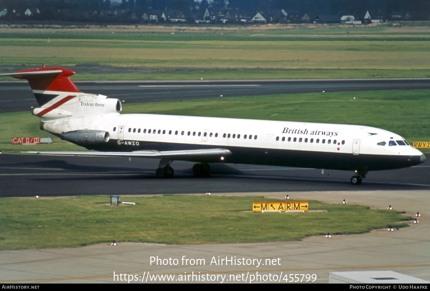 Aircraft Photo of G-AWZO | Hawker Siddeley HS-121 Trident 3B | British Airways | AirHistory.net #455799