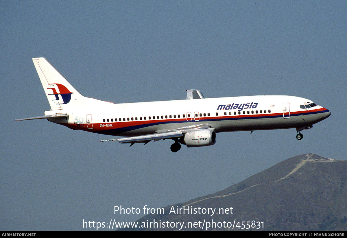 Aircraft Photo of 9M-MML | Boeing 737-4H6 | Malaysia Airlines | AirHistory.net #455831