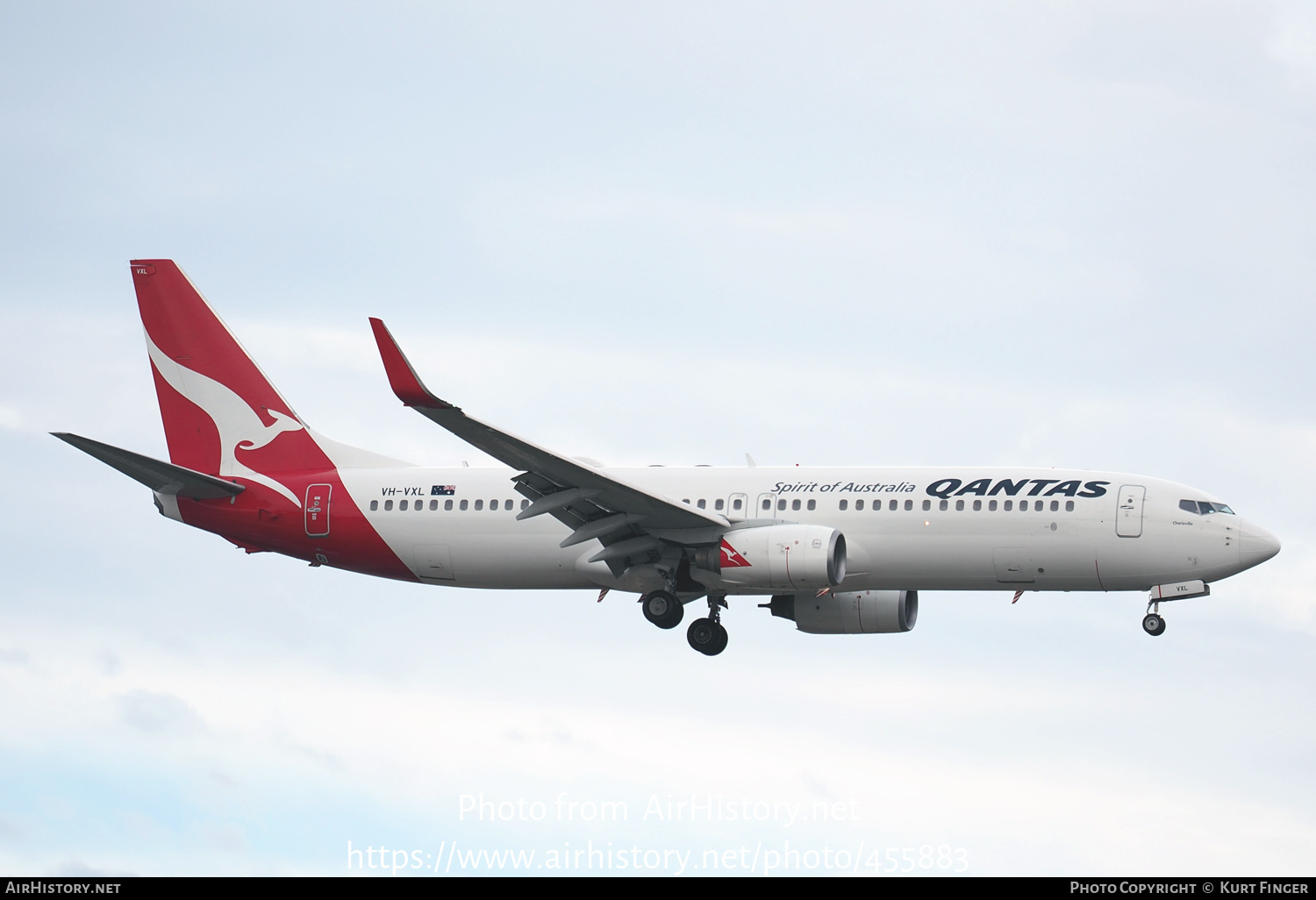 Aircraft Photo of VH-VXL | Boeing 737-838 | Qantas | AirHistory.net #455883