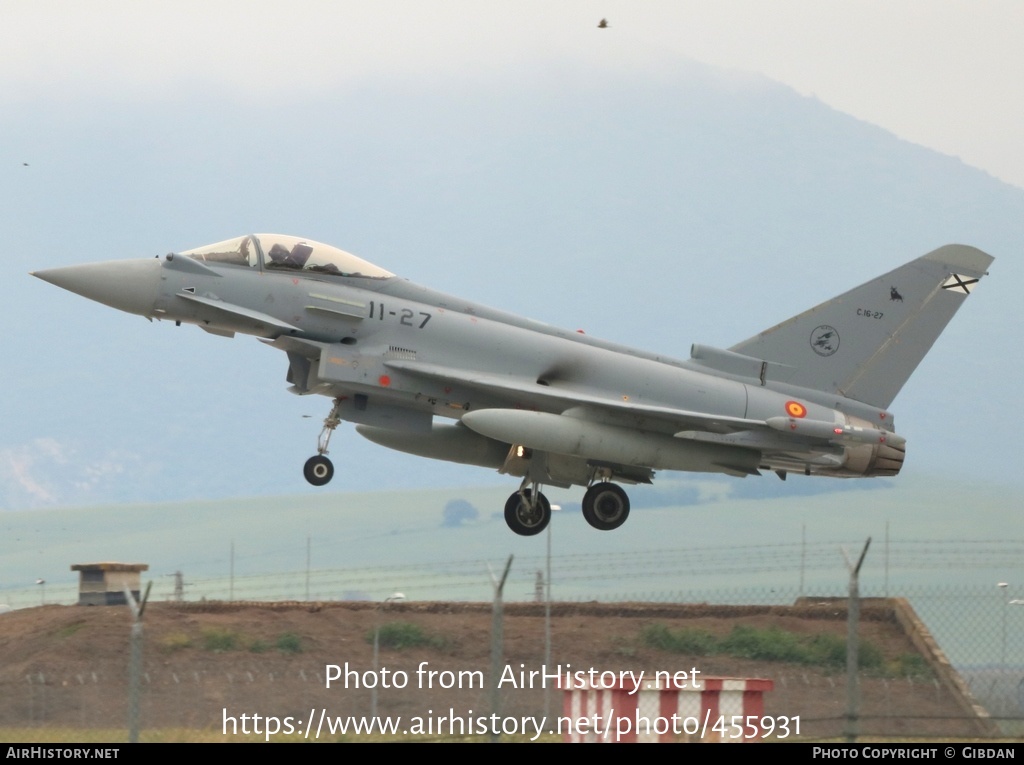 Aircraft Photo of C16-27 | Eurofighter EF-2000 Typhoon ... | Spain - Air Force | AirHistory.net #455931