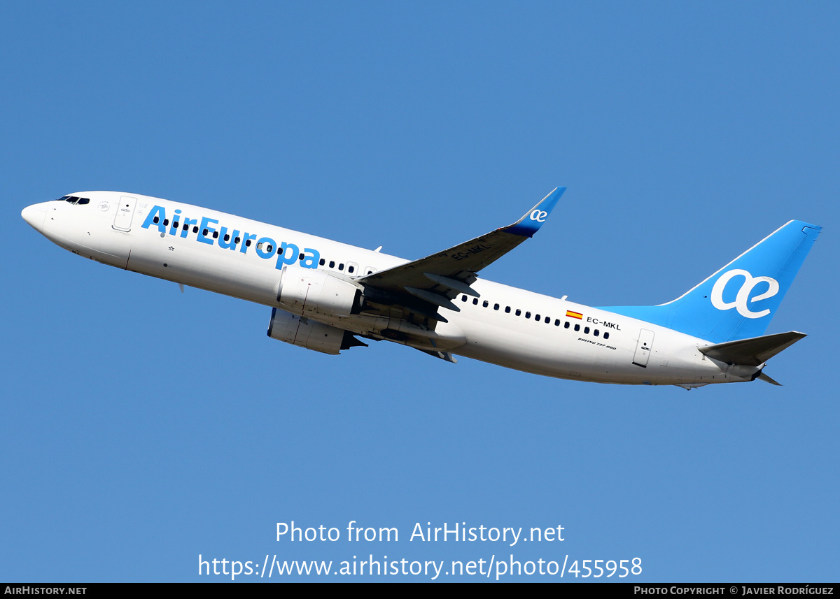 Aircraft Photo of EC-MKL | Boeing 737-85P | Air Europa | AirHistory.net #455958