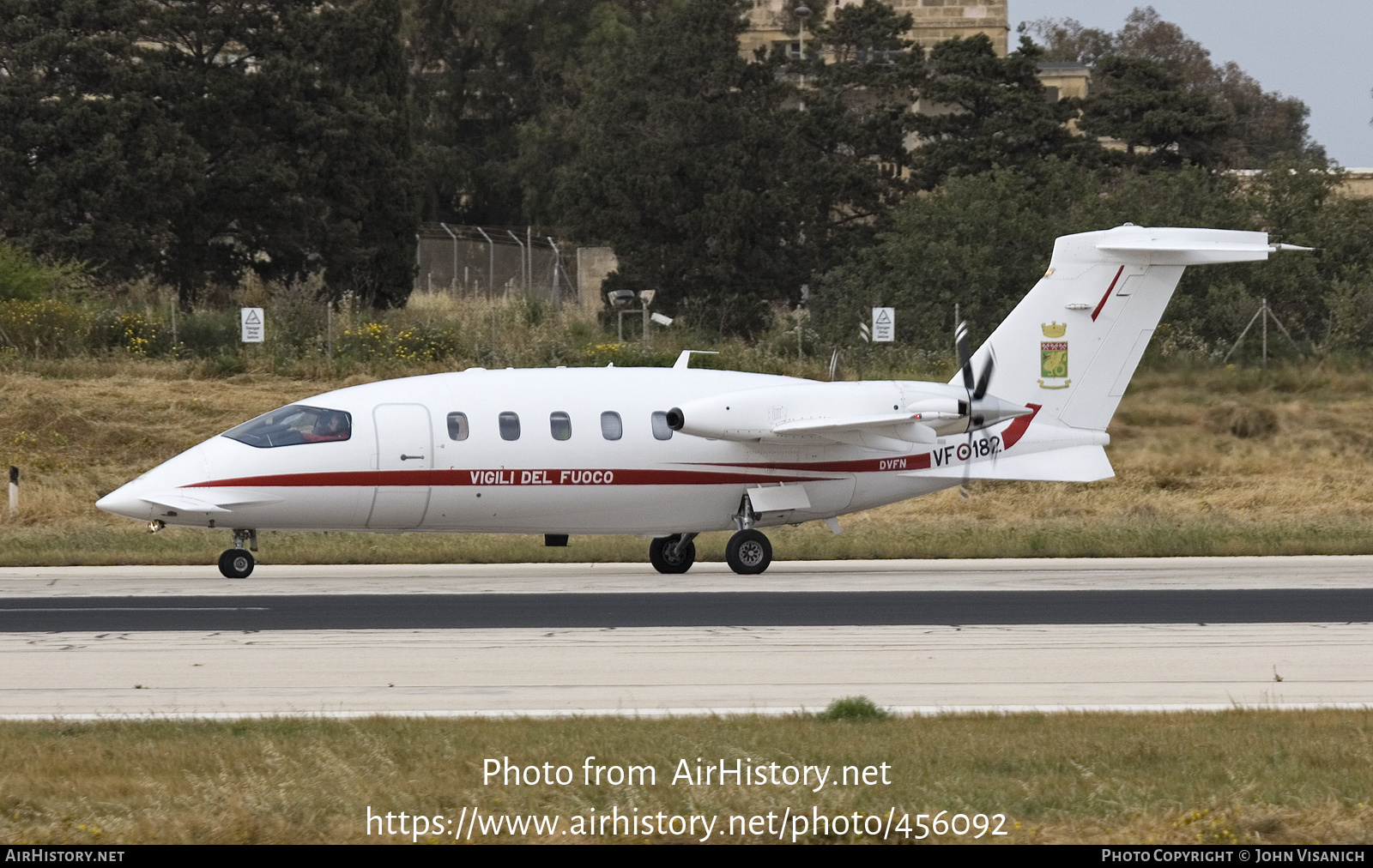 Aircraft Photo of VF-182 | Piaggio P-180 Avanti | Italy - Vigili del Fuoco | AirHistory.net #456092