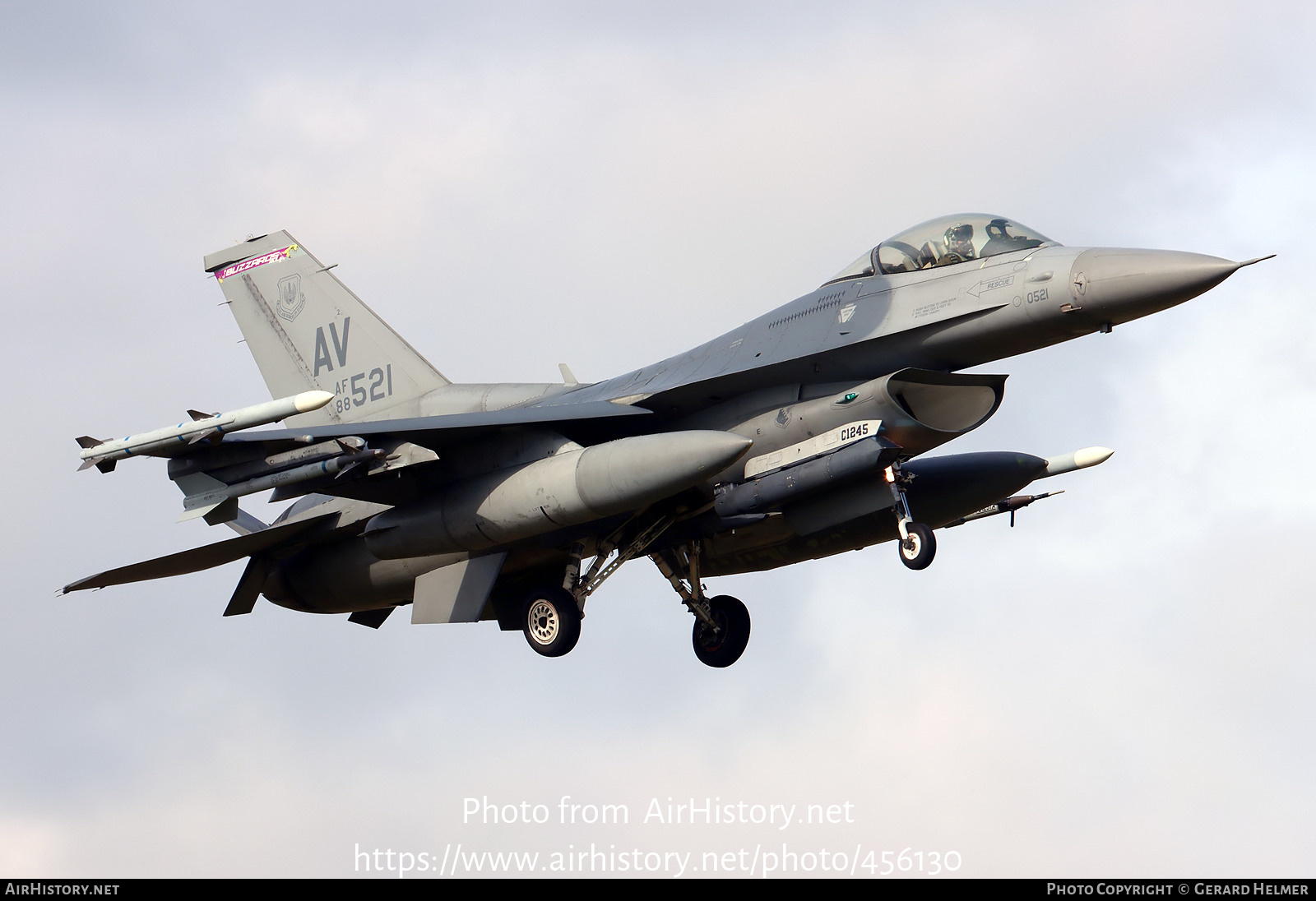 Aircraft Photo of 88-0521 / AF88-521 | General Dynamics F-16CM Fighting Falcon | USA - Air Force | AirHistory.net #456130