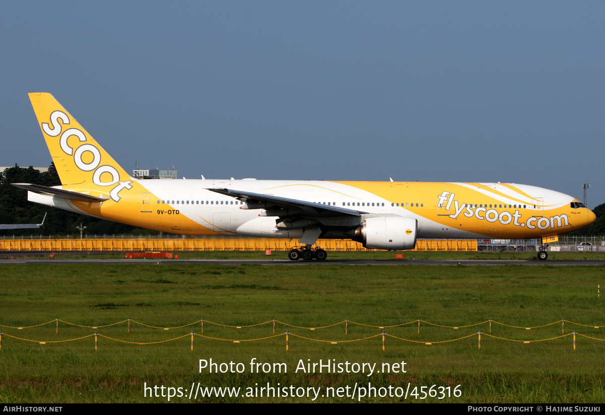 Aircraft Photo of 9V-OTD | Boeing 777-212/ER | Scoot | AirHistory.net #456316