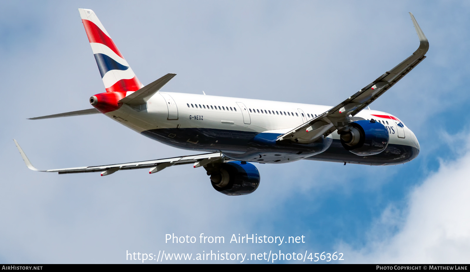 Aircraft Photo of G-NEOZ | Airbus A321-251NX | British Airways | AirHistory.net #456362