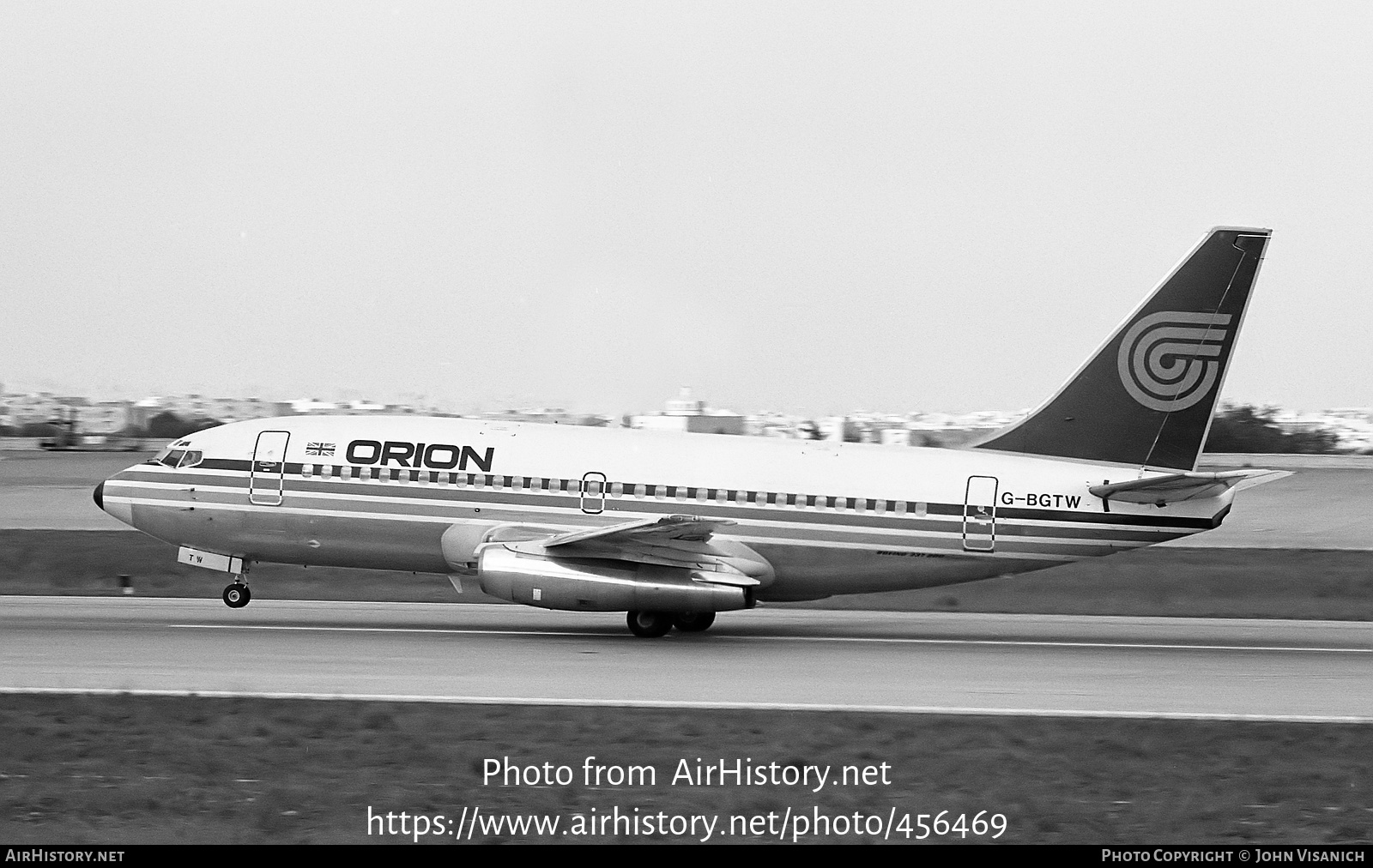 Aircraft Photo of G-BGTW | Boeing 737-2T5/Adv | Orion Airways | AirHistory.net #456469