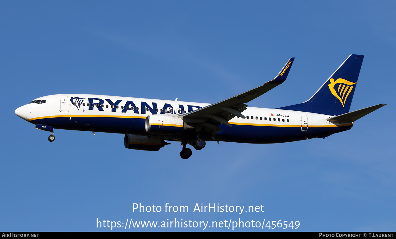 Aircraft Photo of 9H-QEG | Boeing 737-800 | Ryanair | AirHistory.net #456549