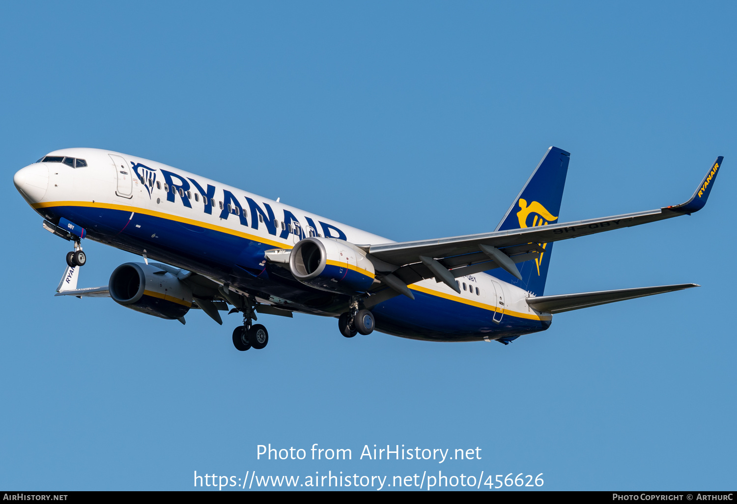 Aircraft Photo of 9H-QBY | Boeing 737-8AS | Ryanair | AirHistory.net #456626