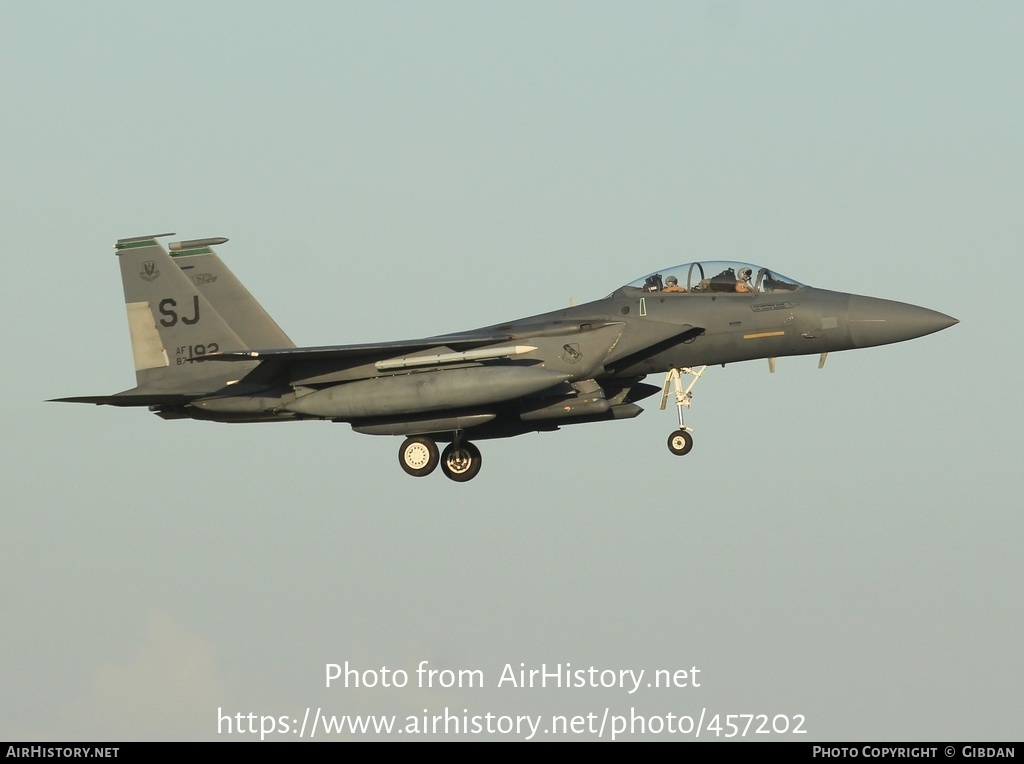 Aircraft Photo of 87-0192 / AF87-192 | McDonnell Douglas F-15E Strike Eagle | USA - Air Force | AirHistory.net #457202