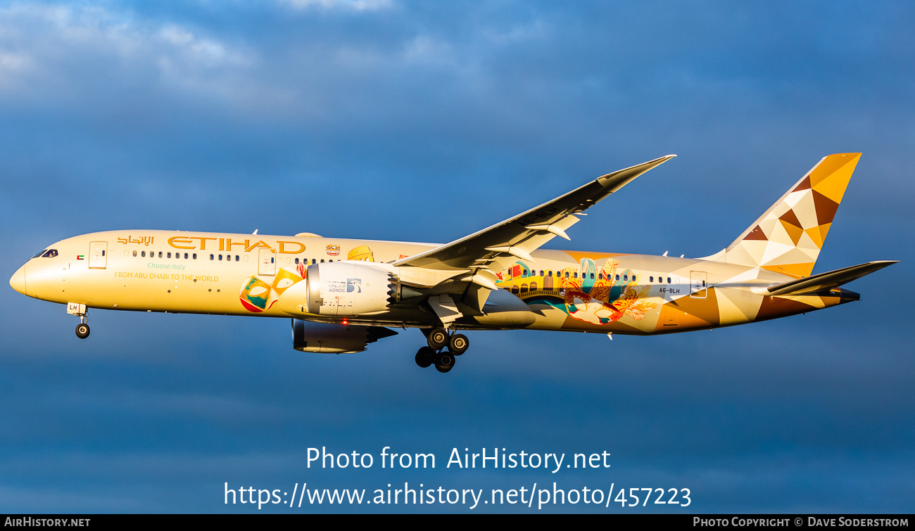 Aircraft Photo of A6-BLH | Boeing 787-9 Dreamliner | Etihad Airways | AirHistory.net #457223