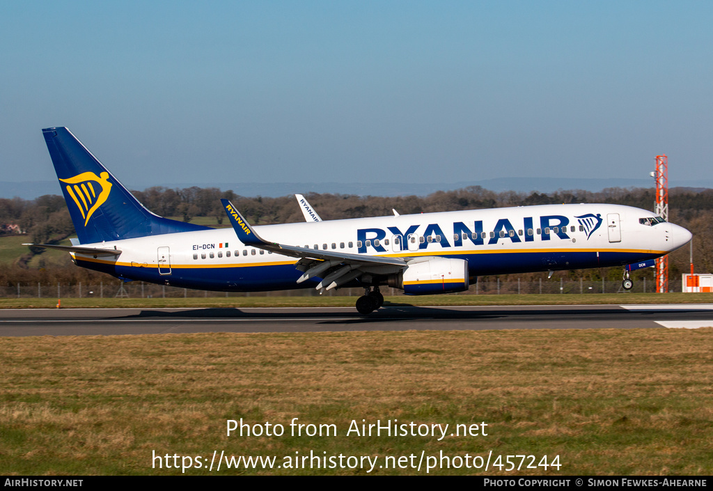 Aircraft Photo of EI-DCN | Boeing 737-8AS | Ryanair | AirHistory.net #457244