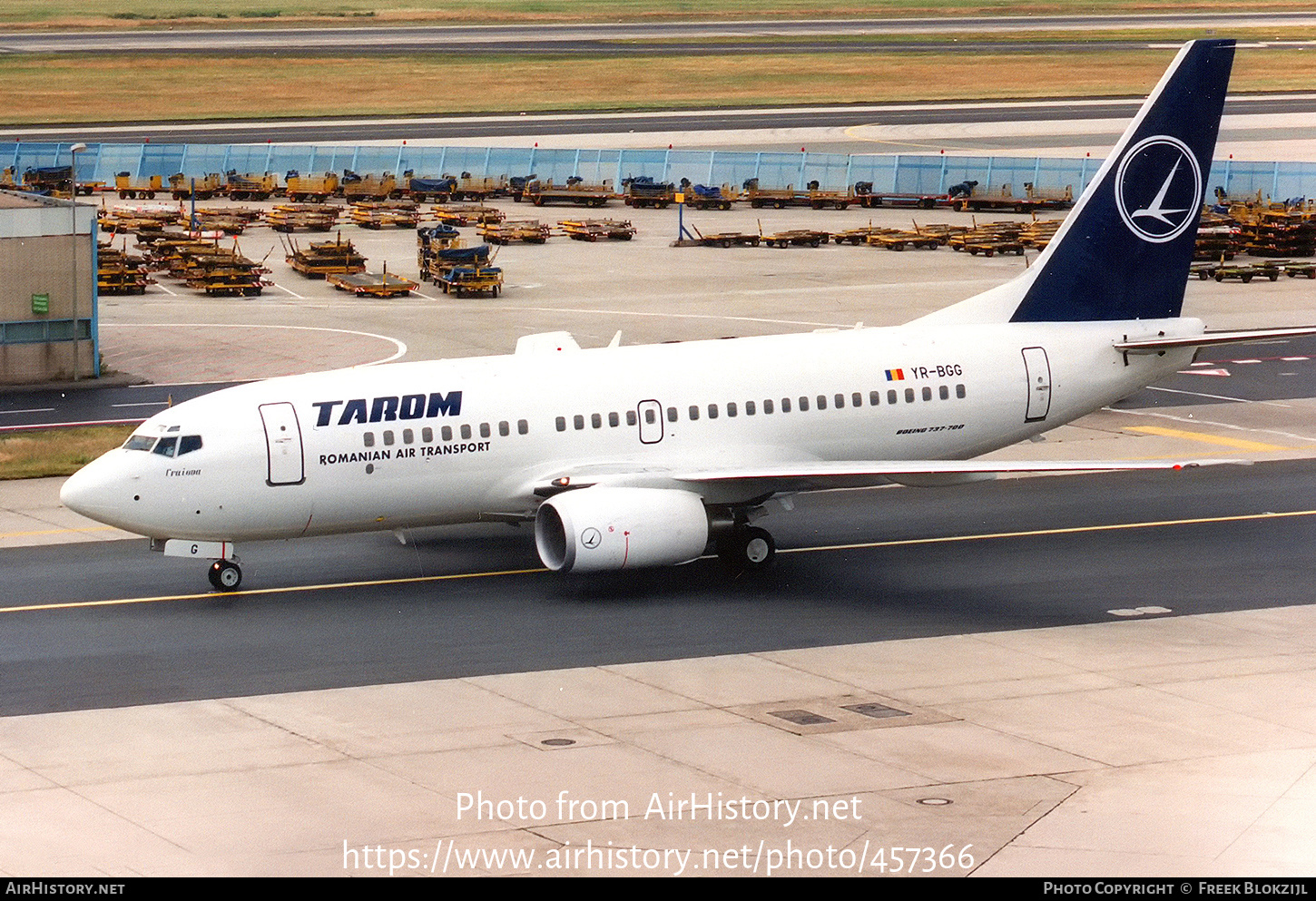 Aircraft Photo of YR-BGG | Boeing 737-78J | TAROM - Transporturile Aeriene Române | AirHistory.net #457366