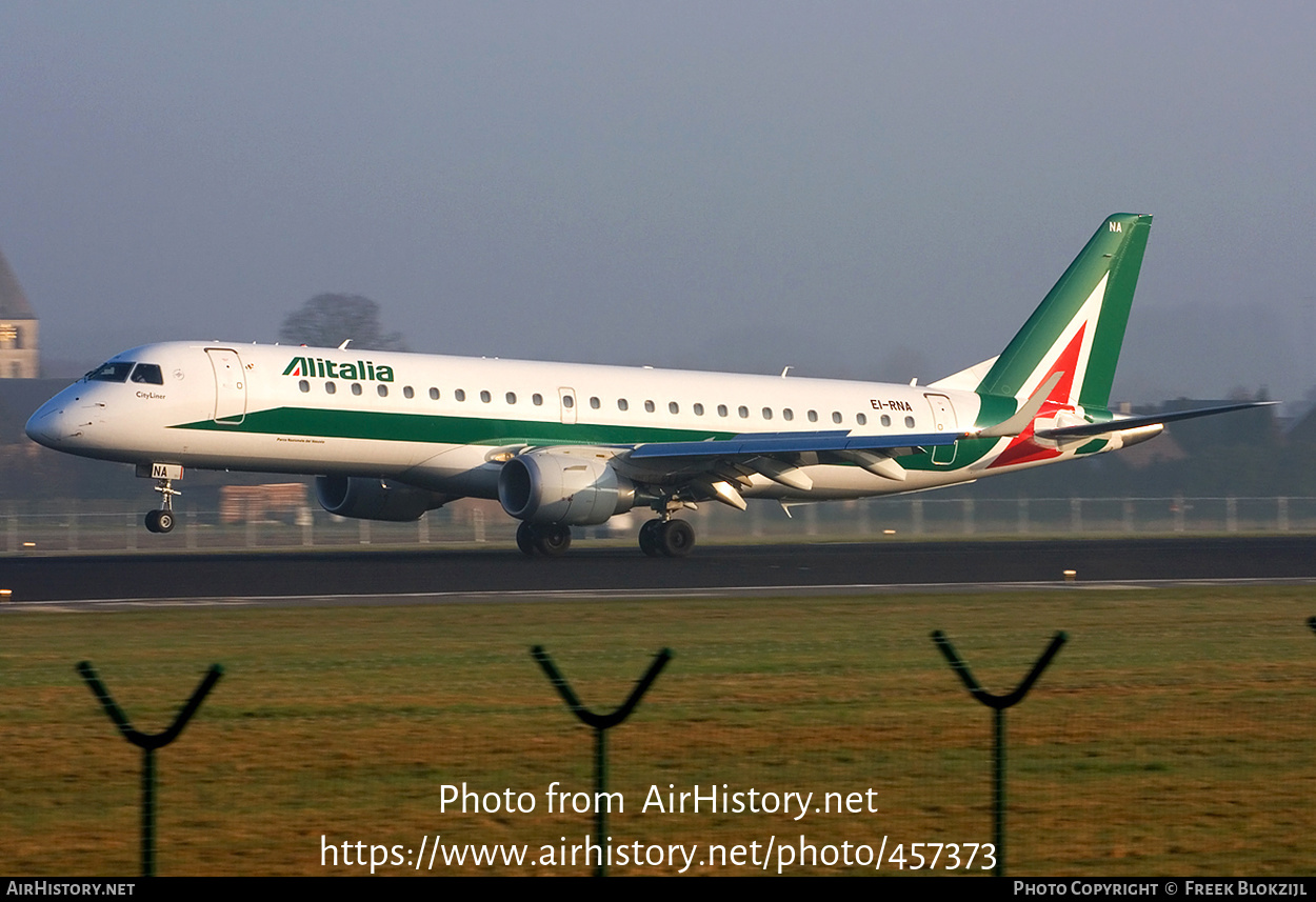 Aircraft Photo of EI-RNA | Embraer 190STD (ERJ-190-100STD) | Alitalia CityLiner | AirHistory.net #457373