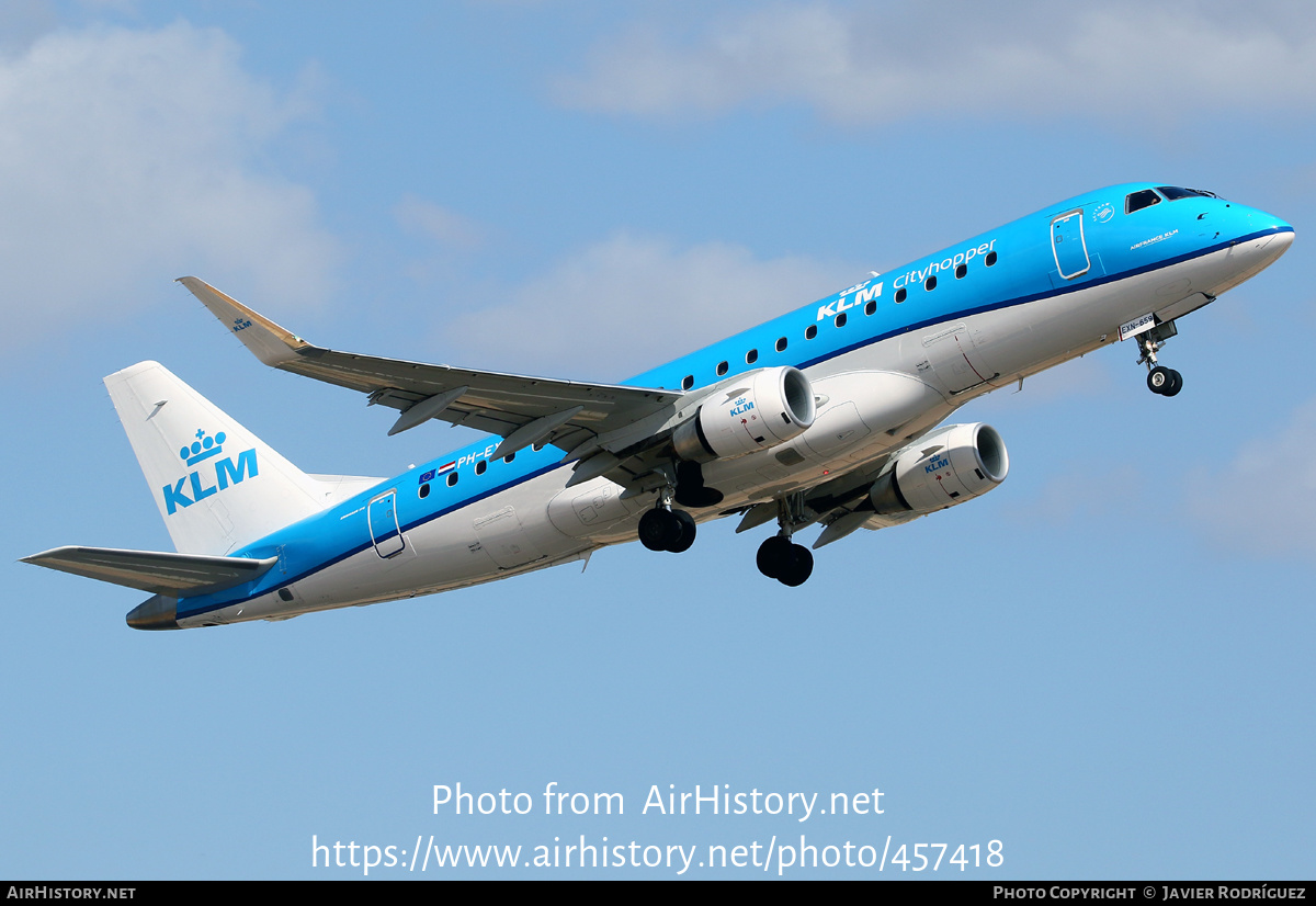 Aircraft Photo of PH-EXN | Embraer 175STD (ERJ-170-200STD) | KLM Cityhopper | AirHistory.net #457418