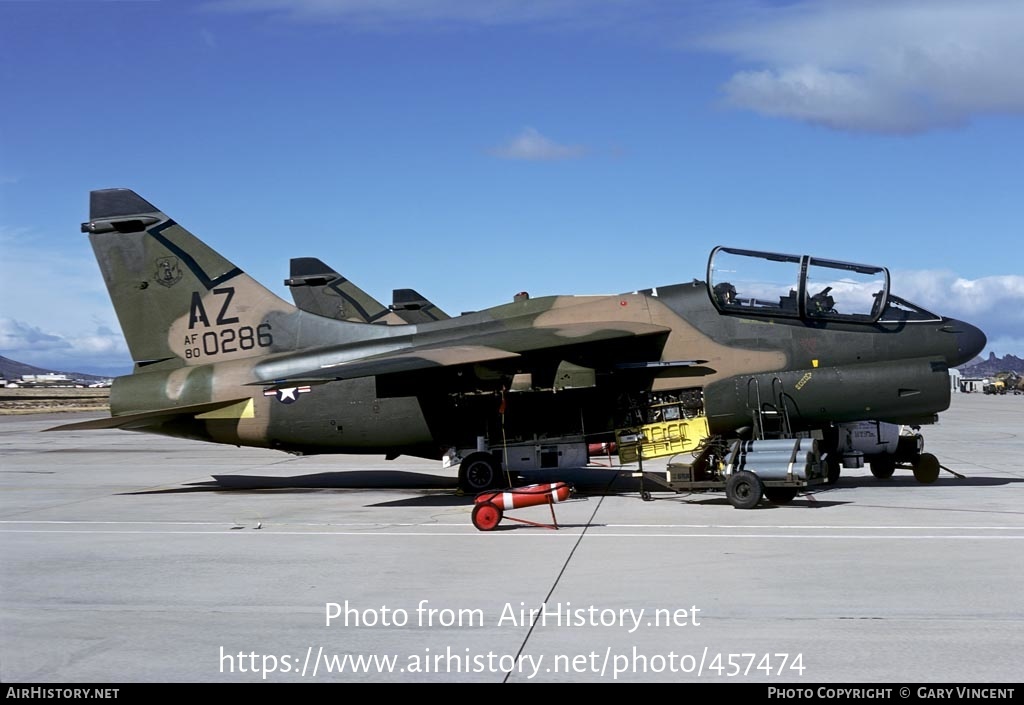 Aircraft Photo of 80-0286 | Vought A-7K Corsair II | USA - Air Force | AirHistory.net #457474