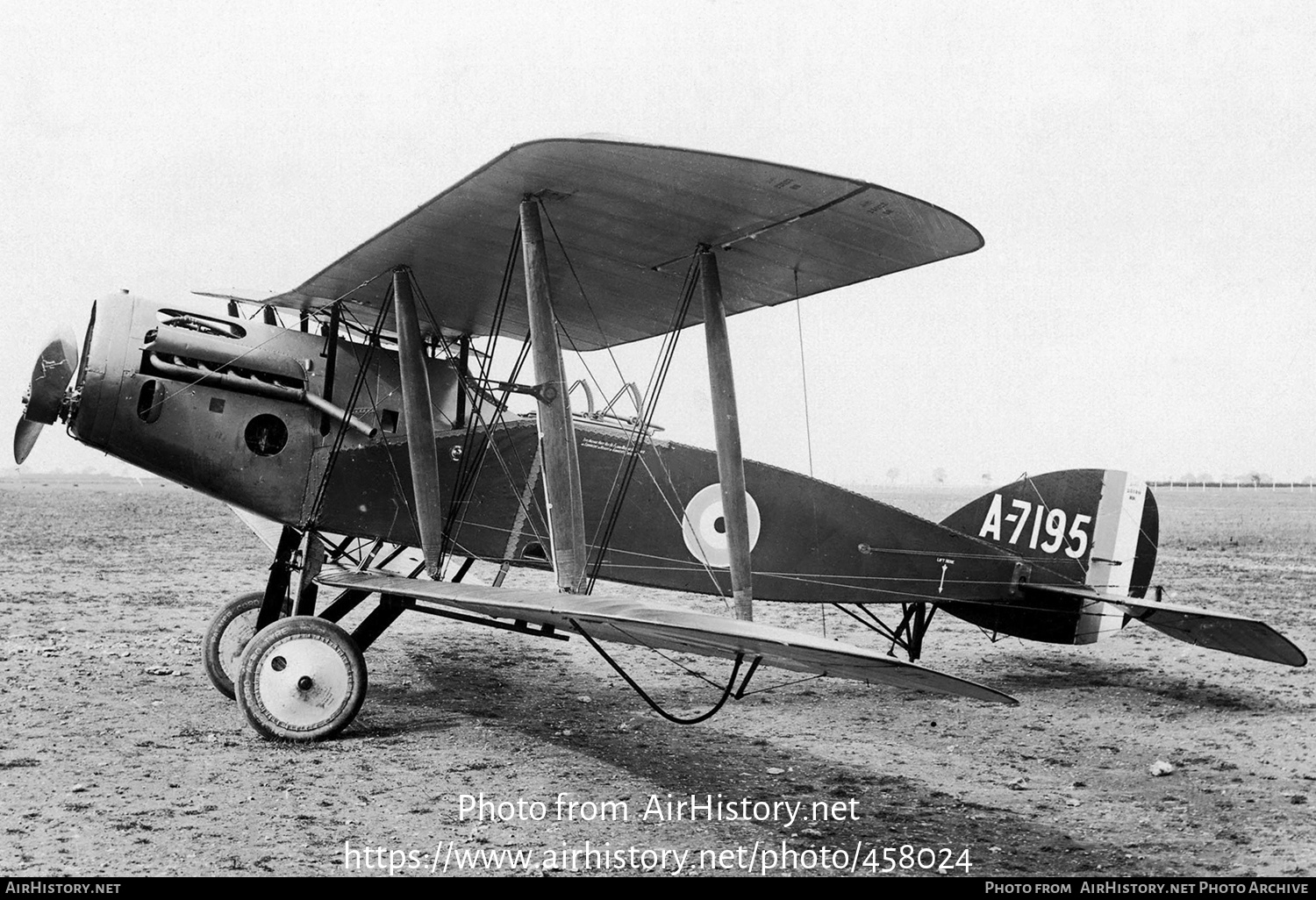 Aircraft Photo of A7195 | Bristol F.2B Fighter | UK - Air Force | AirHistory.net #458024