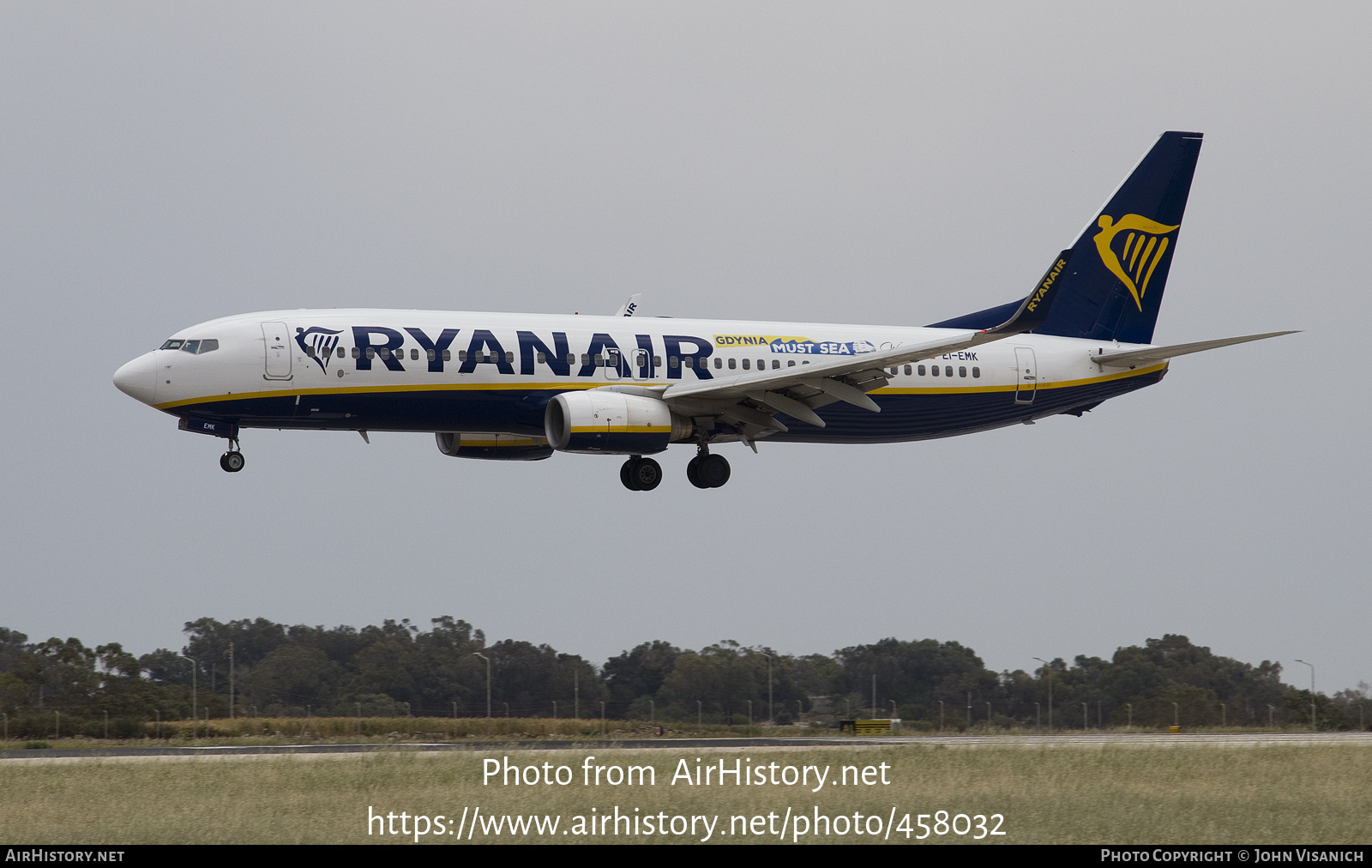 Aircraft Photo of EI-EMK | Boeing 737-8AS | Ryanair | AirHistory.net #458032