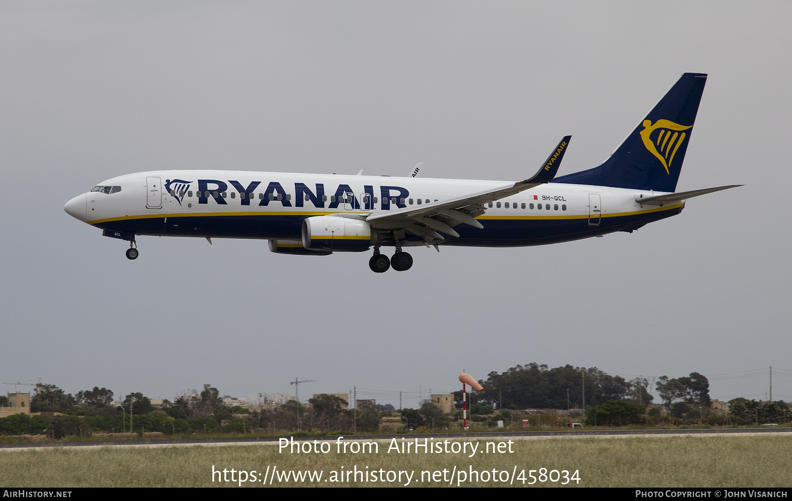 Aircraft Photo of 9H-QCL | Boeing 737-8AS | Ryanair | AirHistory.net #458034