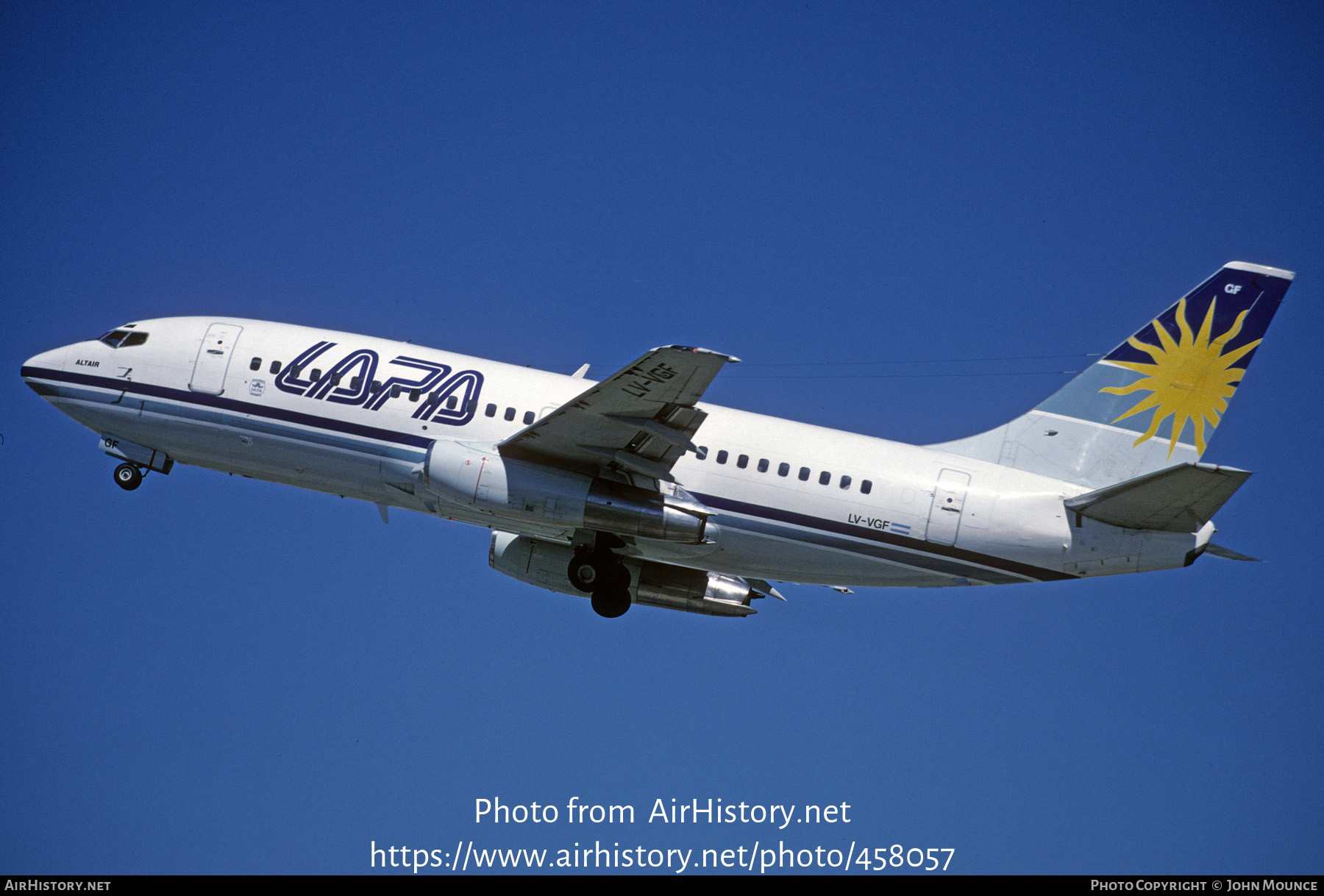 Aircraft Photo of LV-VGF | Boeing 737-2M6/Adv | LAPA - Líneas Aéreas Privadas Argentinas | AirHistory.net #458057