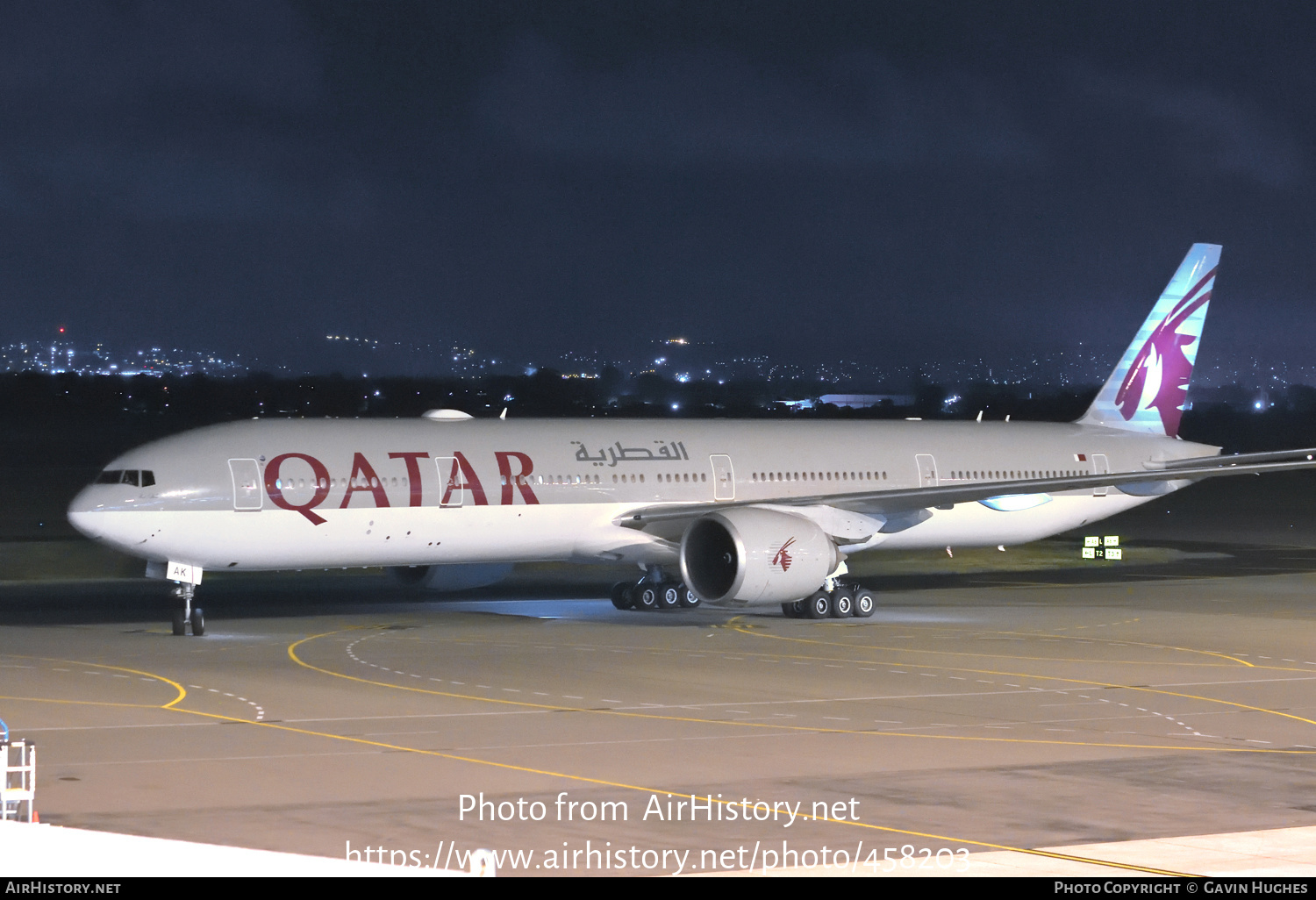 Aircraft Photo of A7-BAK | Boeing 777-3DZ/ER | Qatar Airways ...