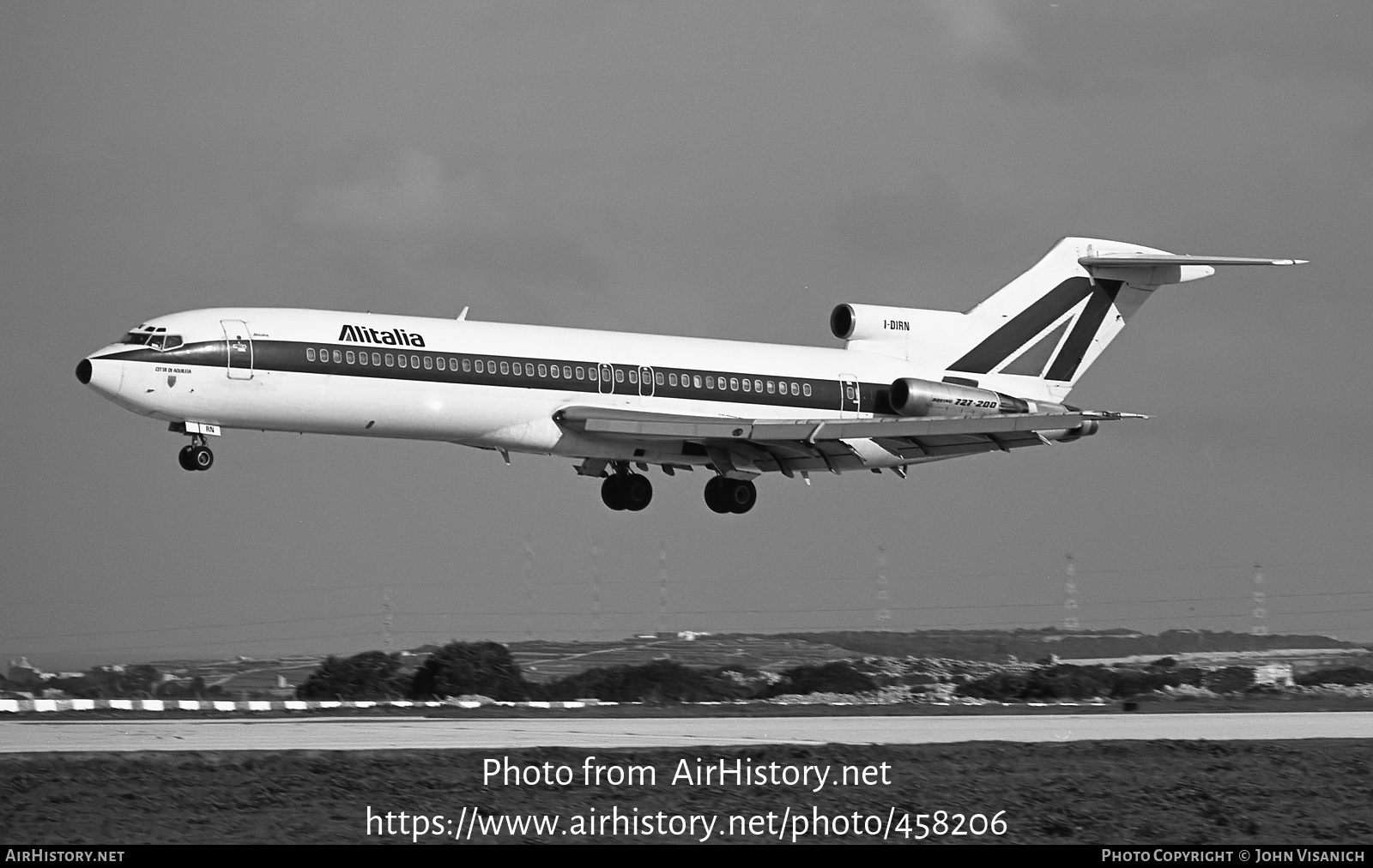 Aircraft Photo of I-DIRN | Boeing 727-243/Adv | Alitalia | AirHistory.net #458206