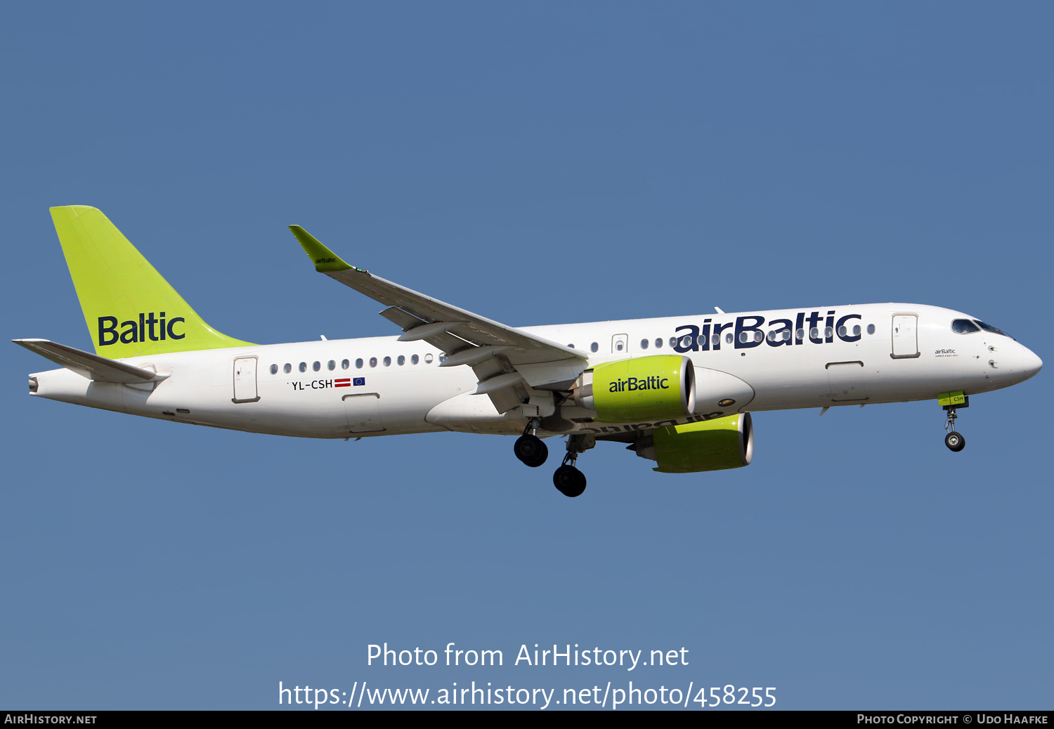 Aircraft Photo of YL-CSH | Bombardier CSeries CS300 (BD-500-1A11) | AirBaltic | AirHistory.net #458255