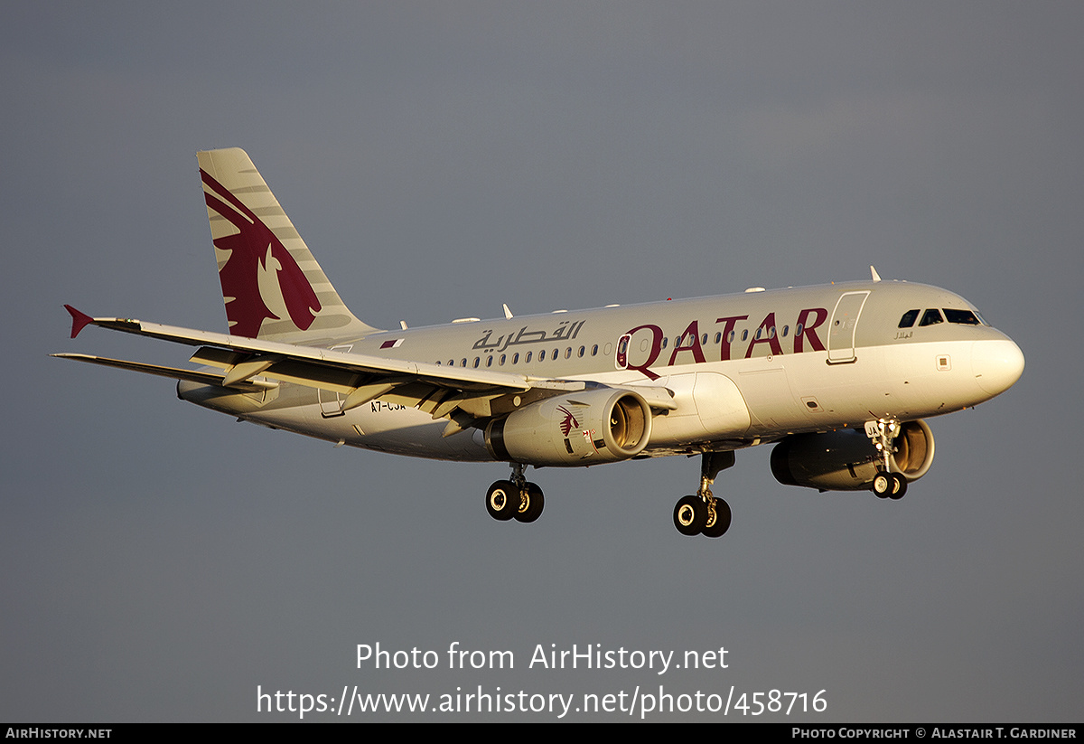 Aircraft Photo of A7-CJA | Airbus A319-133LR | Qatar Airways | AirHistory.net #458716