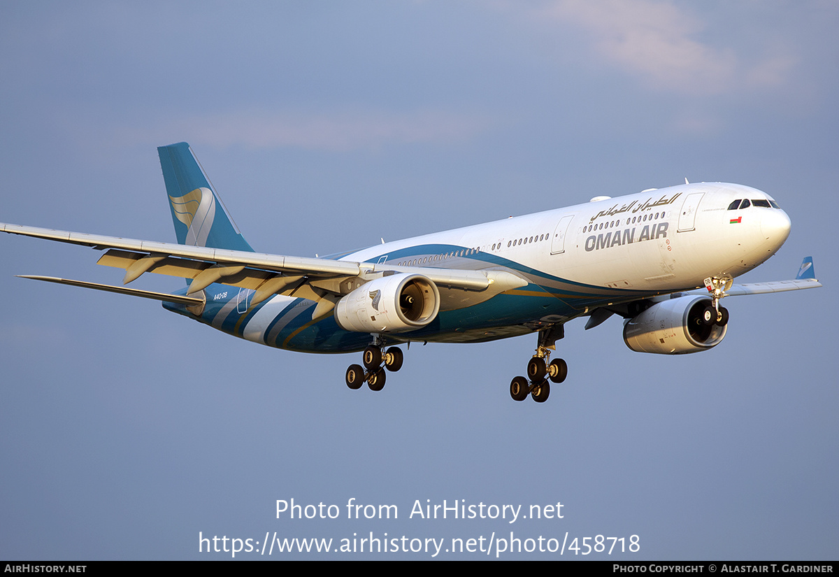 Aircraft Photo of A4O-DB | Airbus A330-343 | Oman Air | AirHistory.net #458718