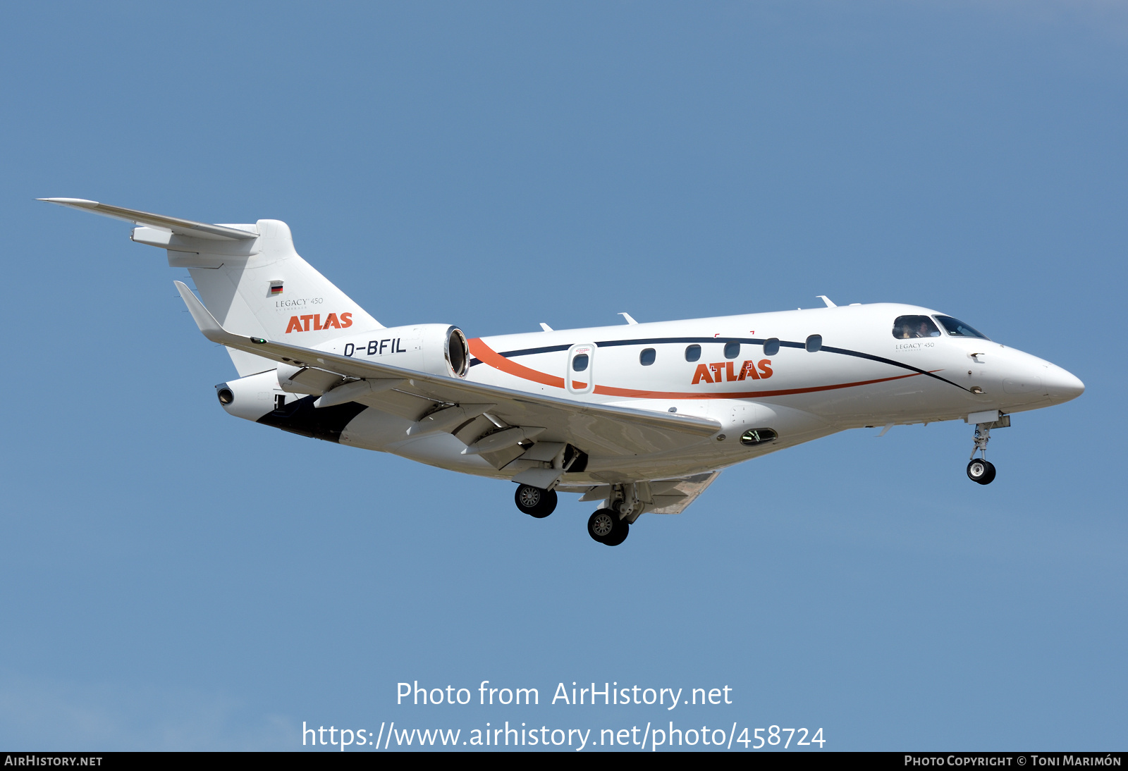 Aircraft Photo of D-BFIL | Embraer EMB-545 Legacy 450 | Atlas Air Service - AAS | AirHistory.net #458724