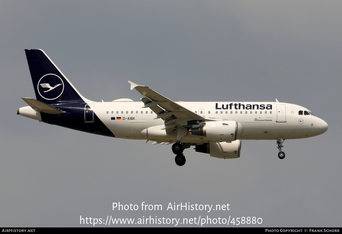 Aircraft Photo of D-AIBK | Airbus A319-112 | Lufthansa | AirHistory.net #458880