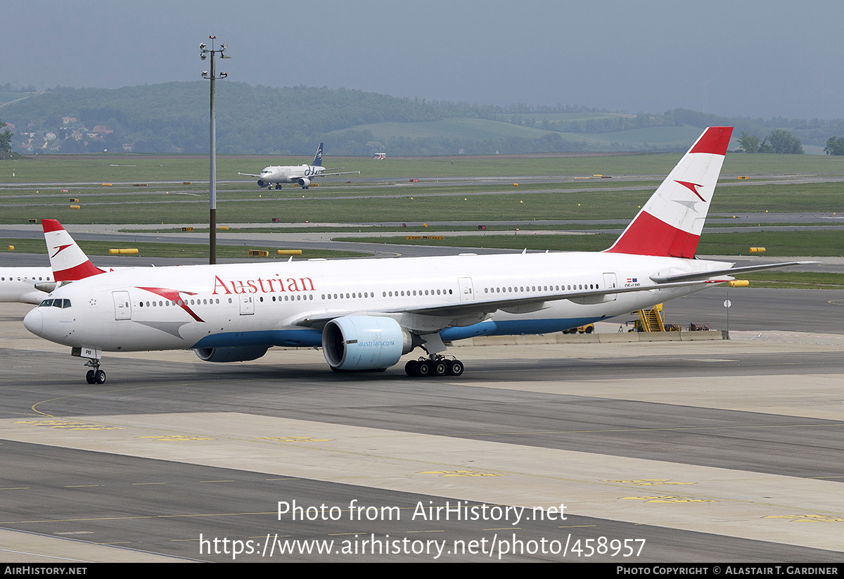 Aircraft Photo of OE-LPB | Boeing 777-2Z9/ER | Austrian Airlines | AirHistory.net #458957