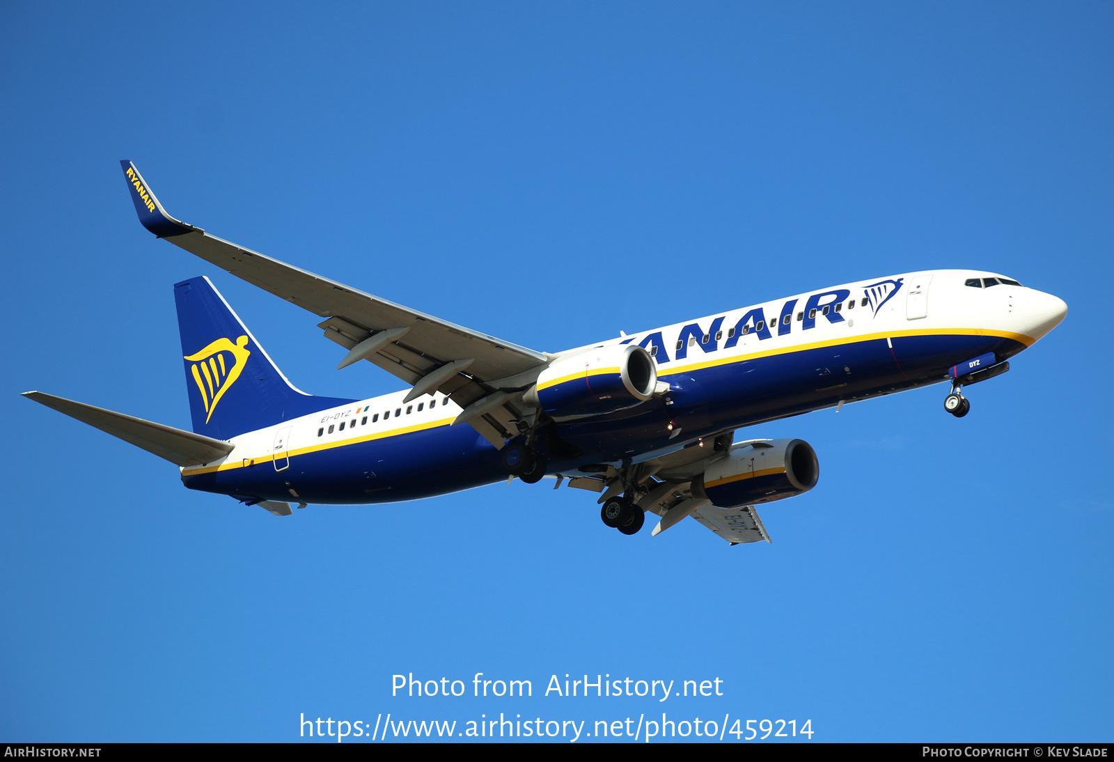 Aircraft Photo of EI-DYZ | Boeing 737-8AS | Ryanair | AirHistory.net #459214