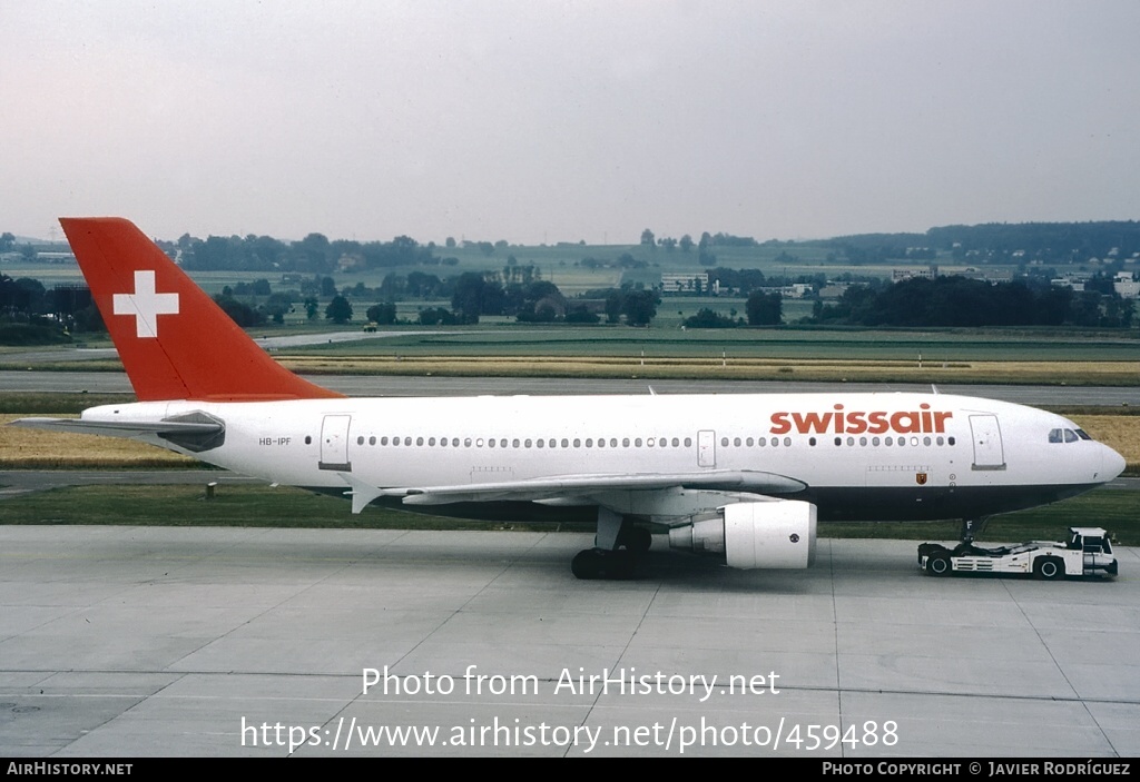 Aircraft Photo of HB-IPF | Airbus A310-322 | Swissair | AirHistory.net #459488