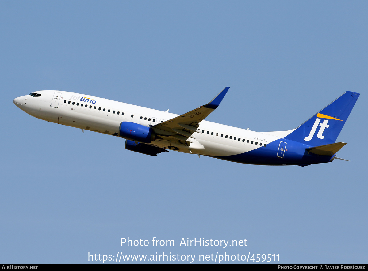 Aircraft Photo of OY-JZO | Boeing 737-8U3 | Jettime | AirHistory.net #459511