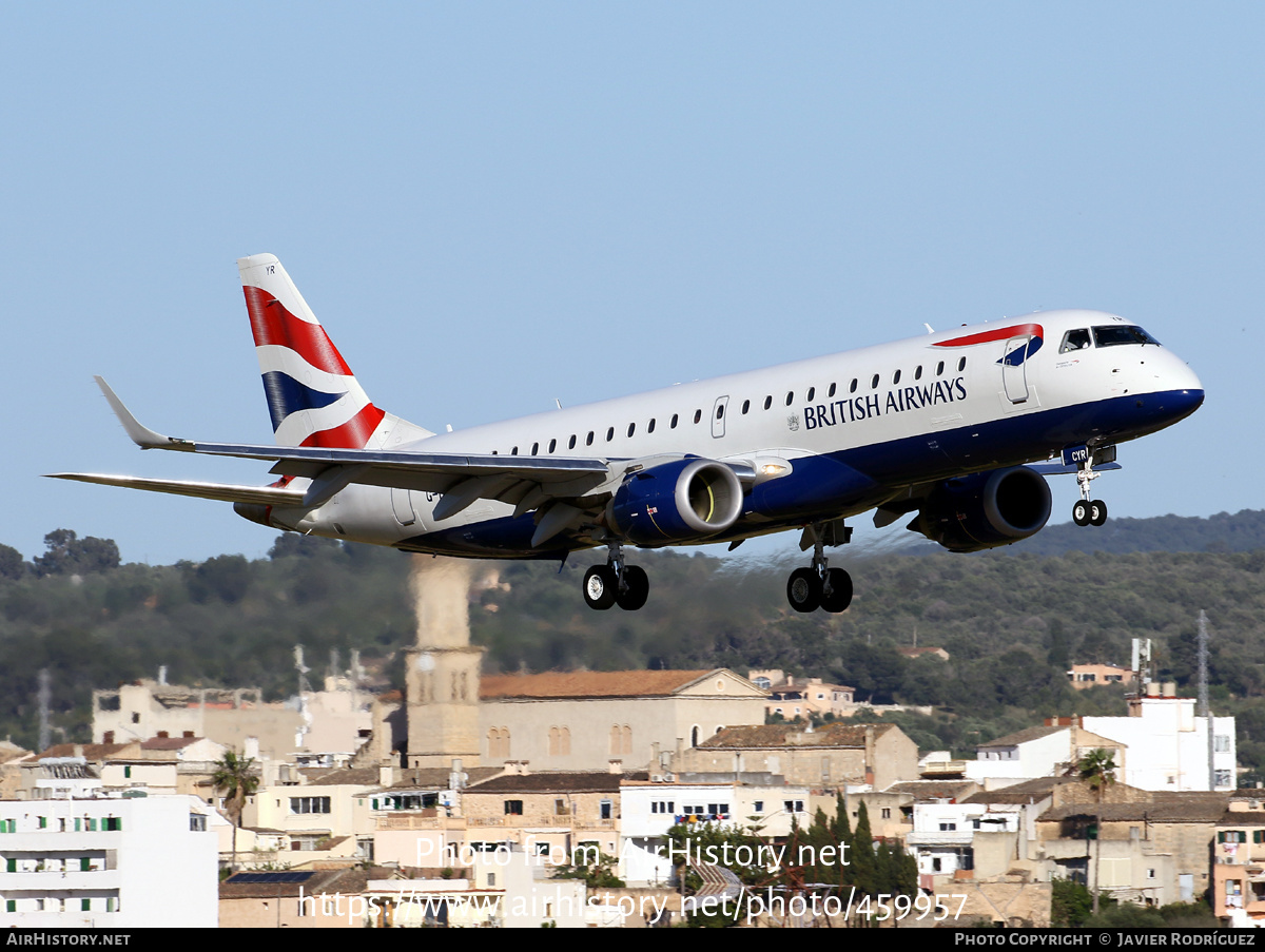 Aircraft Photo of G-LCYR | Embraer 190SR (ERJ-190-100SR) | British Airways | AirHistory.net #459957