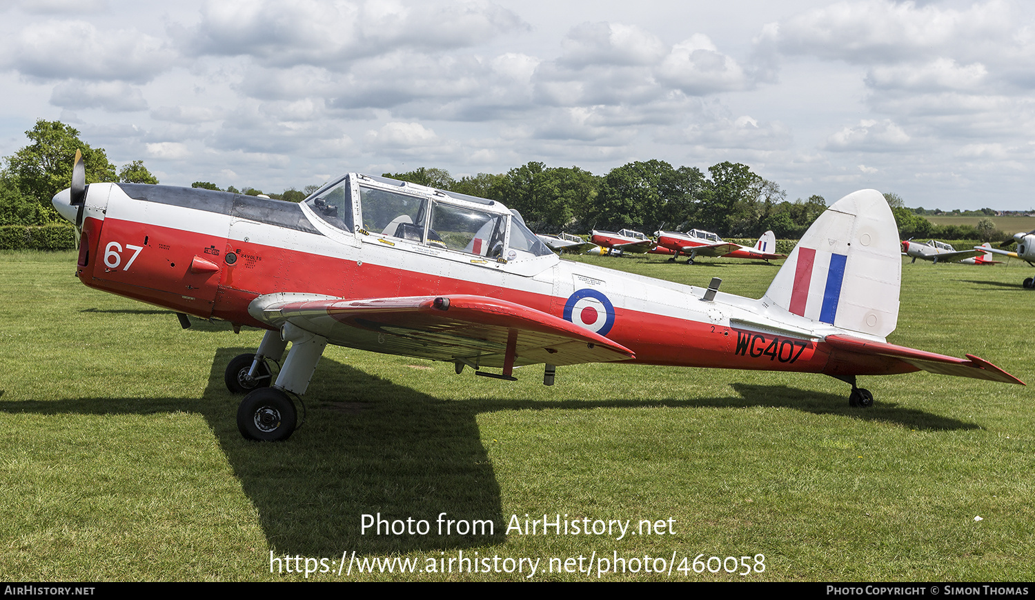 Aircraft Photo of G-BWMX / WG407 | De Havilland Canada DHC-1 Chipmunk Mk22 | UK - Air Force | AirHistory.net #460058