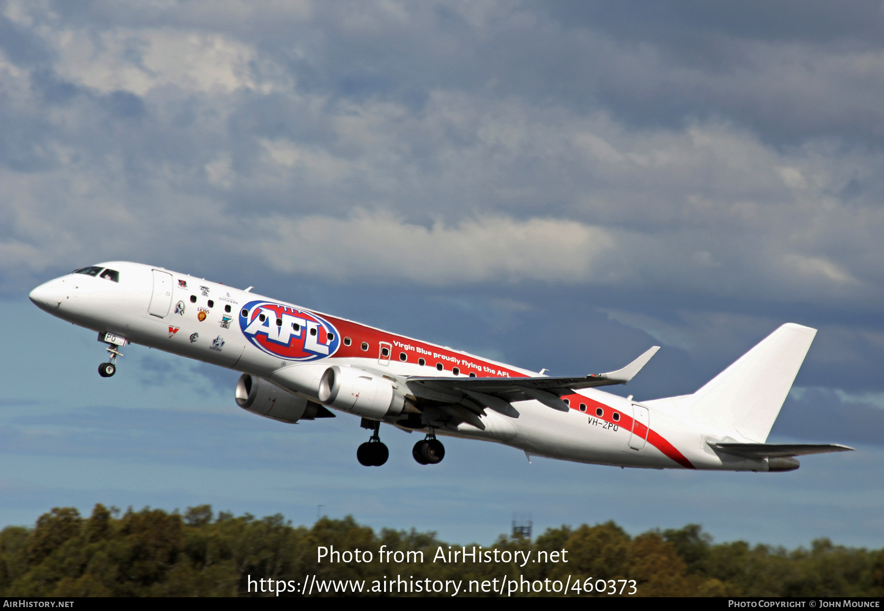 Aircraft Photo of VH-ZPQ | Embraer 190AR (ERJ-190-100IGW) | Virgin Blue Airlines | AirHistory.net #460373