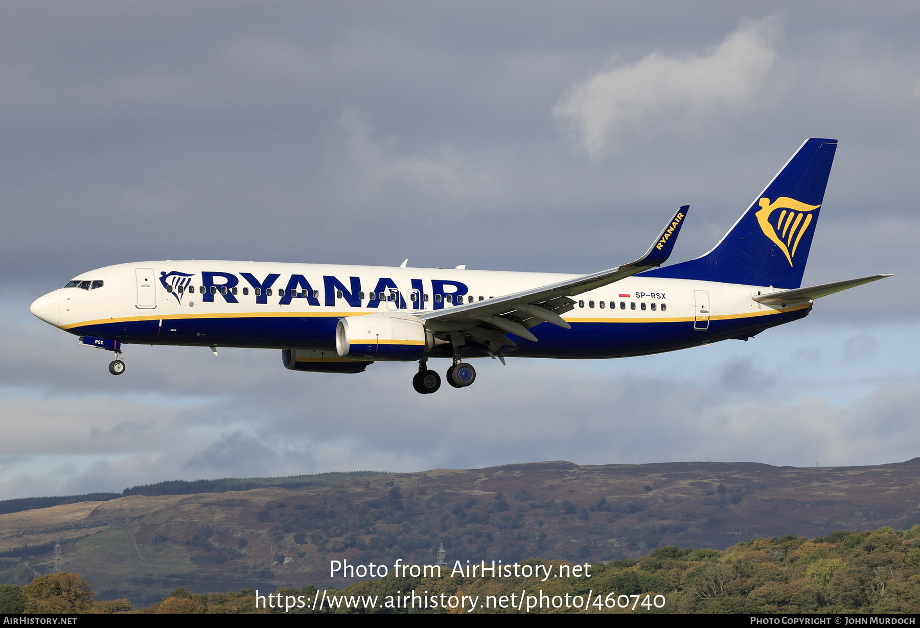 Aircraft Photo of SP-RSX | Boeing 737-800 | Ryanair | AirHistory.net #460740