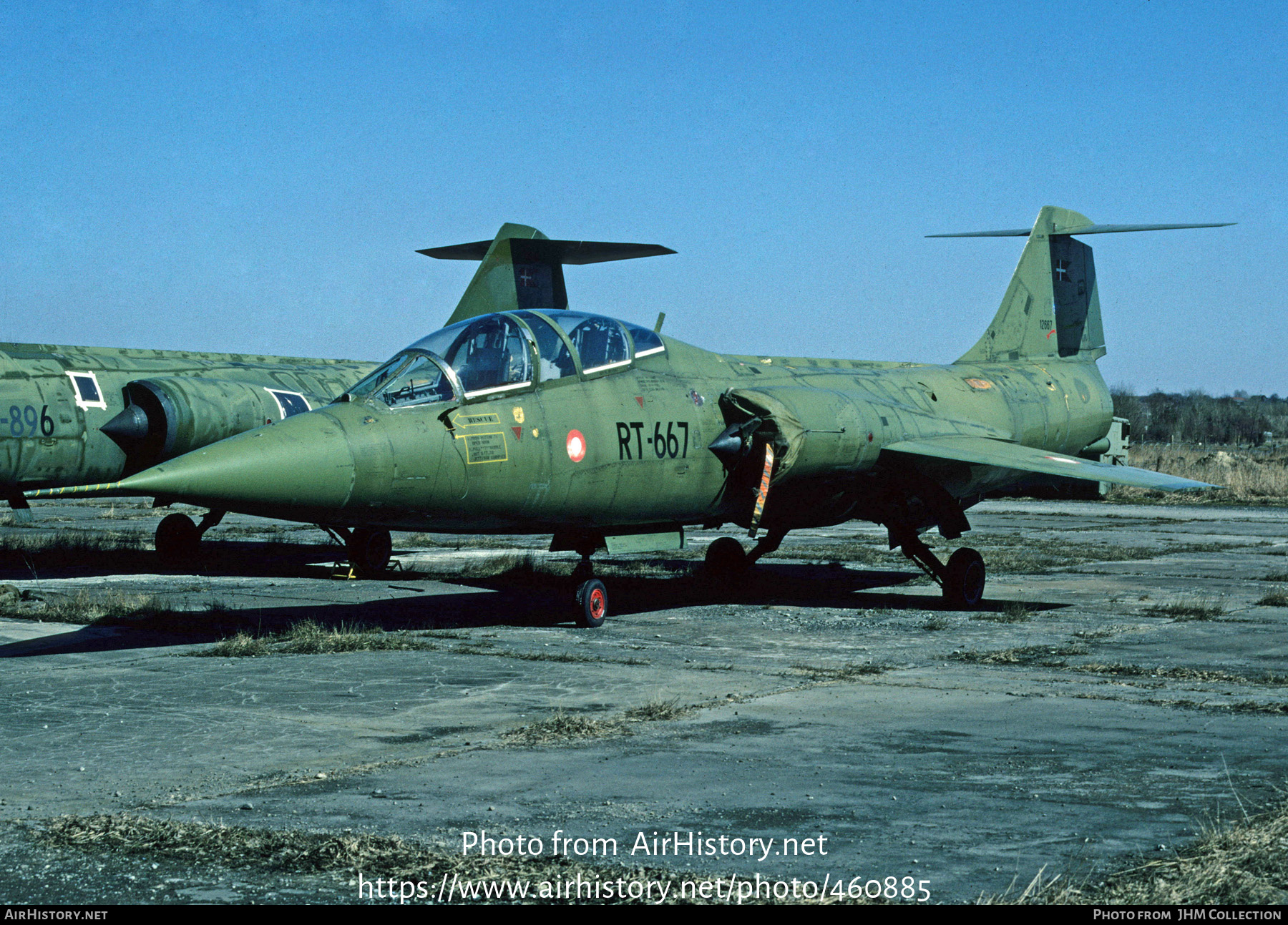 Aircraft Photo of RT-667 / 12667 | Lockheed CF-104D Starfighter Mk.2 | Denmark - Air Force | AirHistory.net #460885