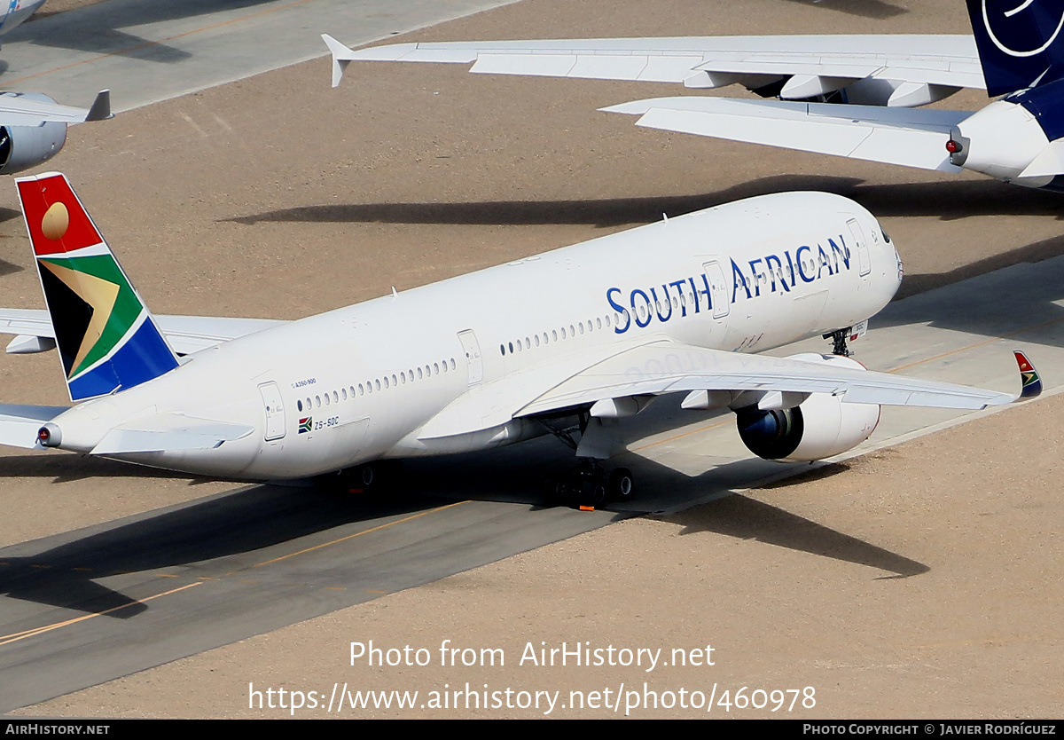 Aircraft Photo of ZS-SDC | Airbus A350-941 | South African Airways | AirHistory.net #460978