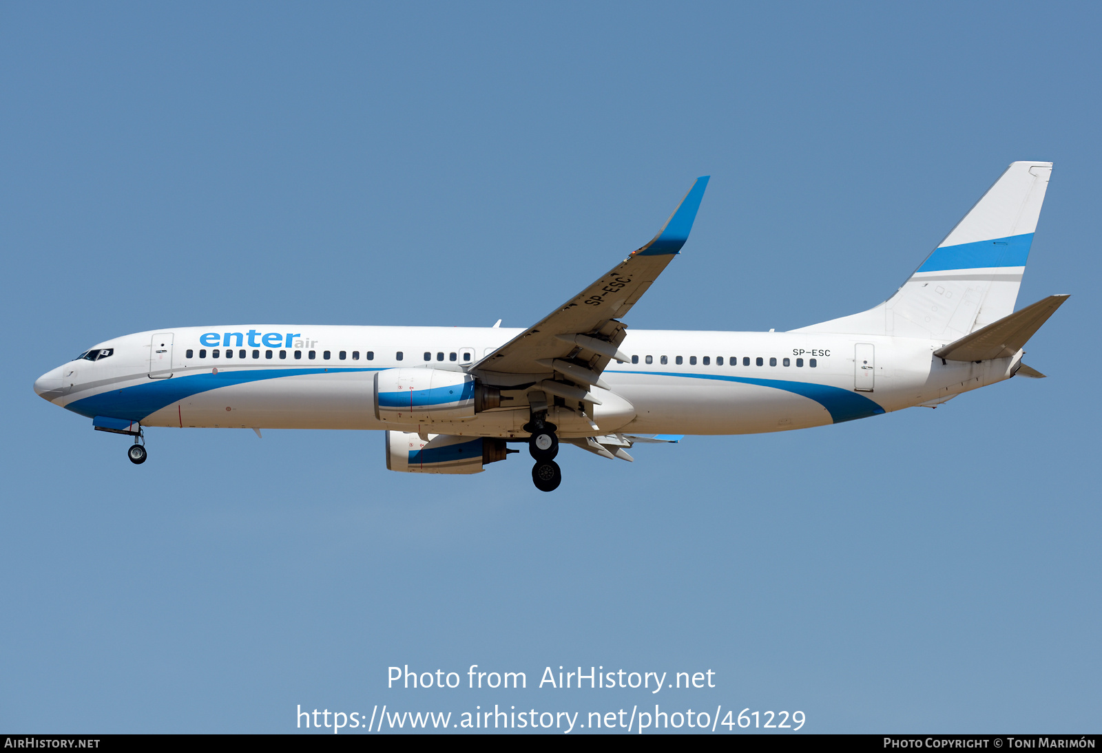 Aircraft Photo of SP-ESC | Boeing 737-8AS | Enter Air | AirHistory.net #461229