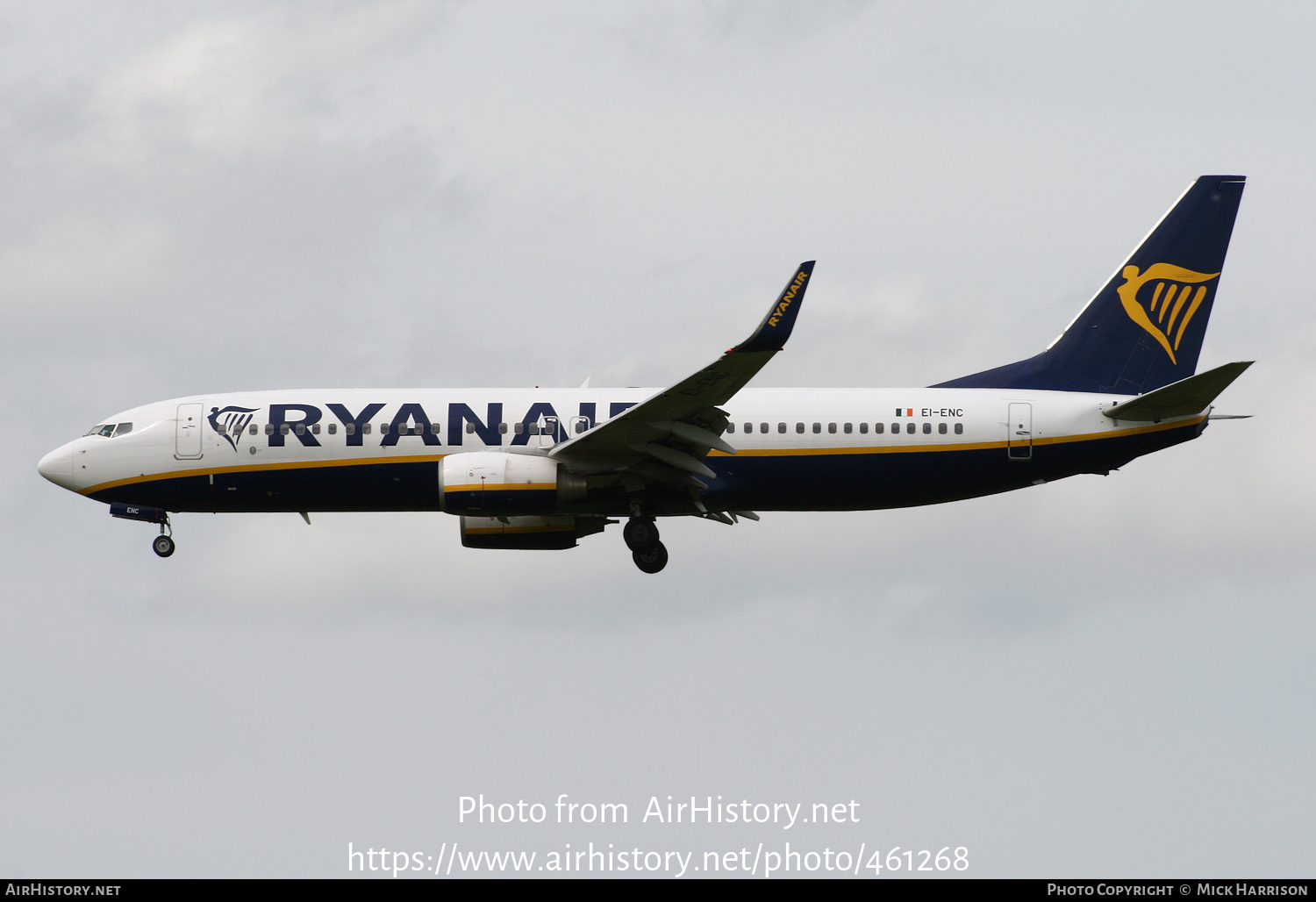 Aircraft Photo of EI-ENC | Boeing 737-8AS | Ryanair | AirHistory.net #461268