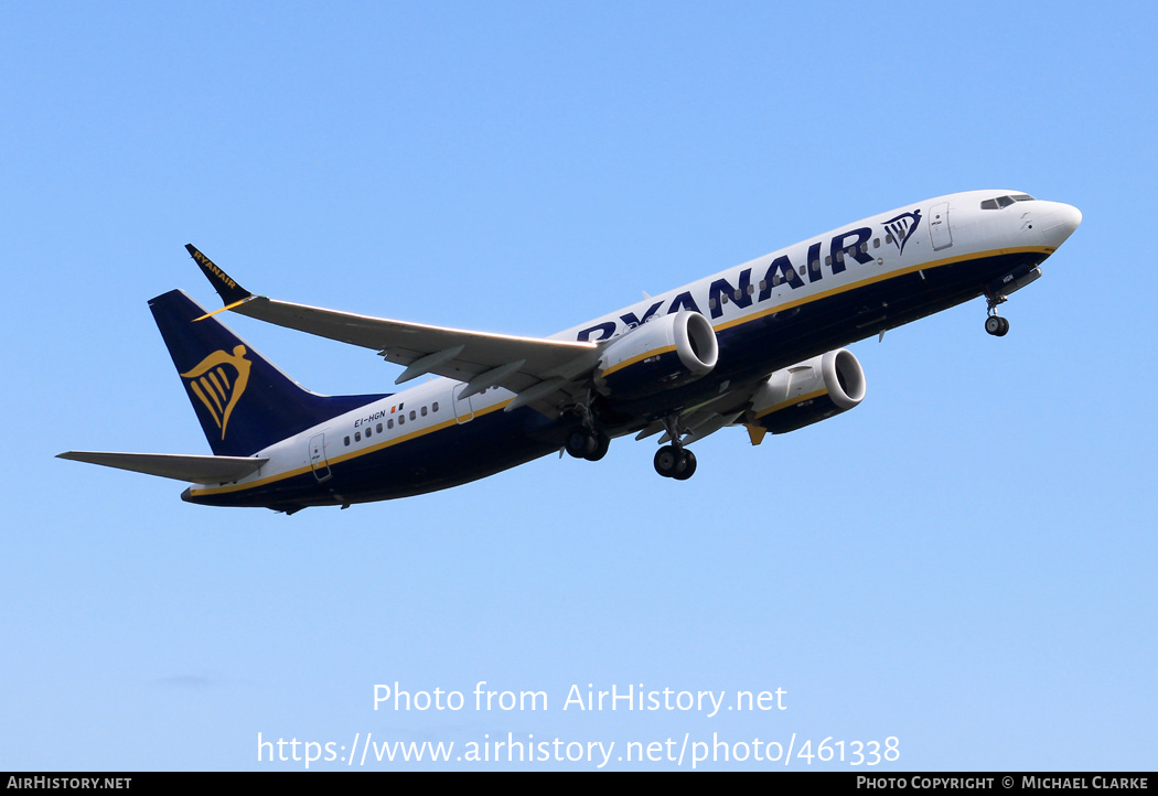 Aircraft Photo of EI-HGN | Boeing 737-8200 Max 200 | Ryanair | AirHistory.net #461338