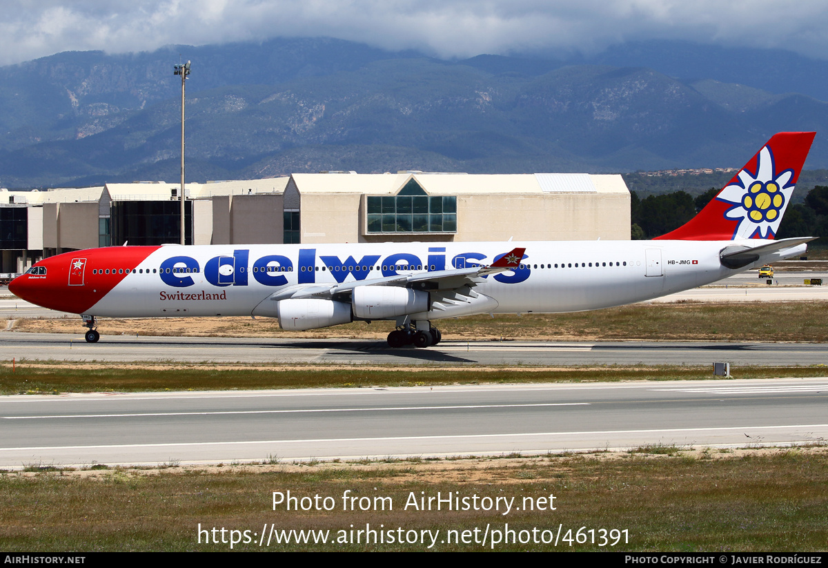 Aircraft Photo of HB-JMG | Airbus A340-313 | Edelweiss Air | AirHistory.net #461391