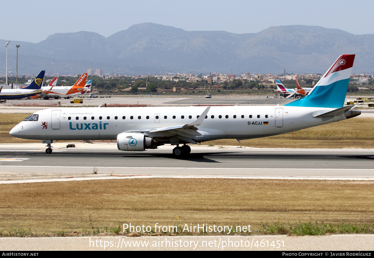 Aircraft Photo of D-ACJJ | Embraer 190LR (ERJ-190-100LR) | Luxair | AirHistory.net #461451