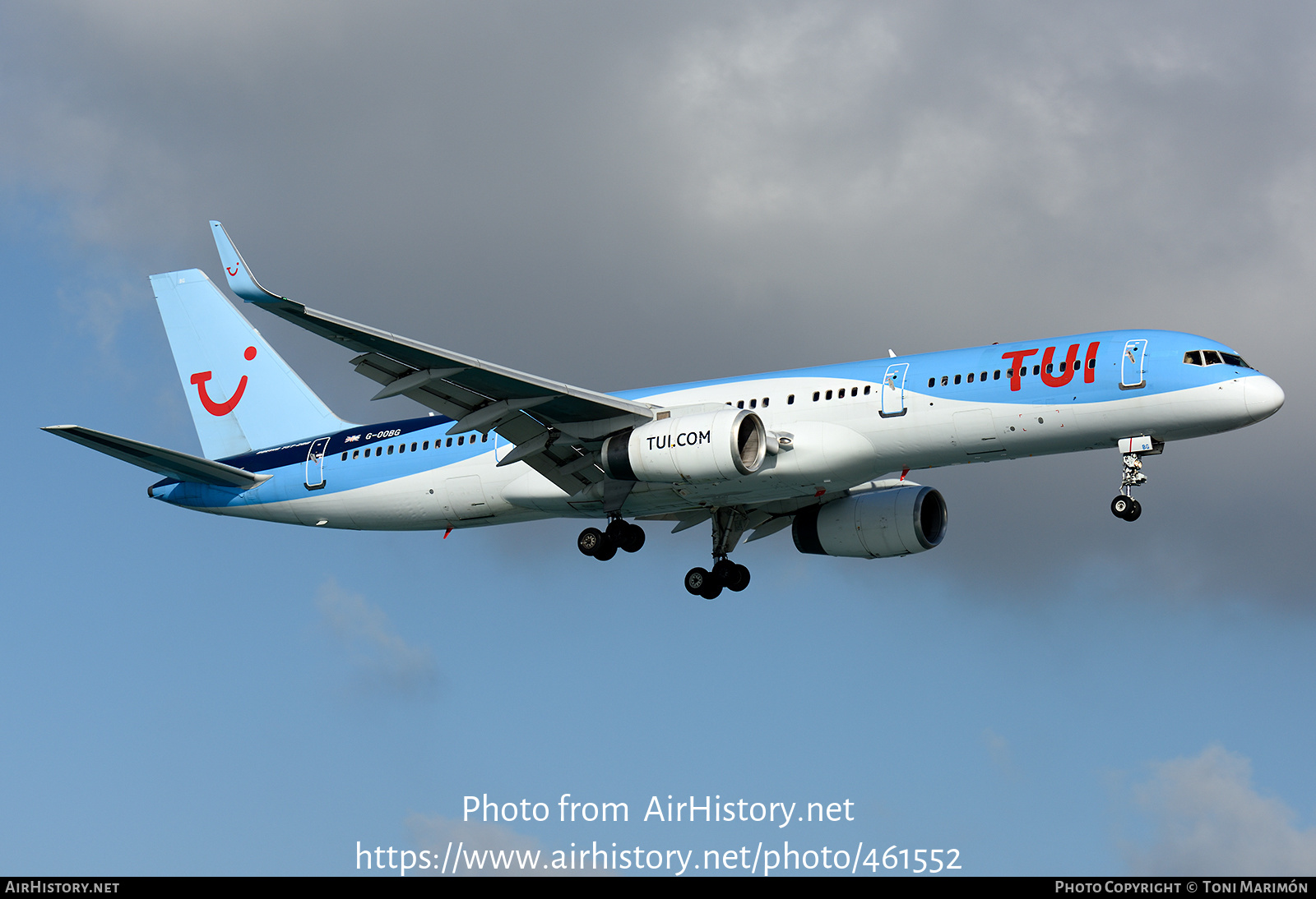 Aircraft Photo of G-OOBG | Boeing 757-236 | TUI | AirHistory.net #461552