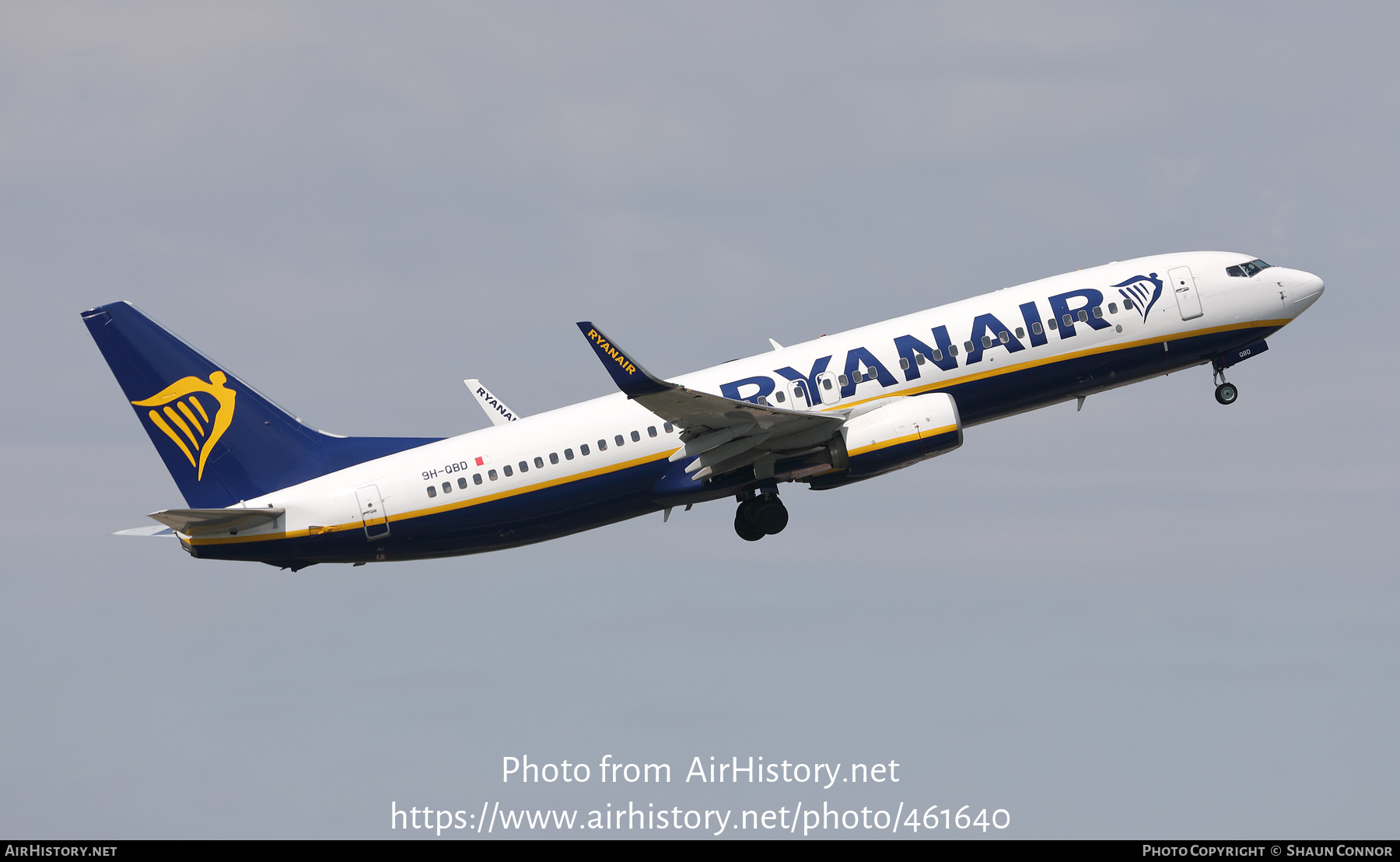 Aircraft Photo of 9H-QBD | Boeing 737-8AS | Ryanair | AirHistory.net #461640