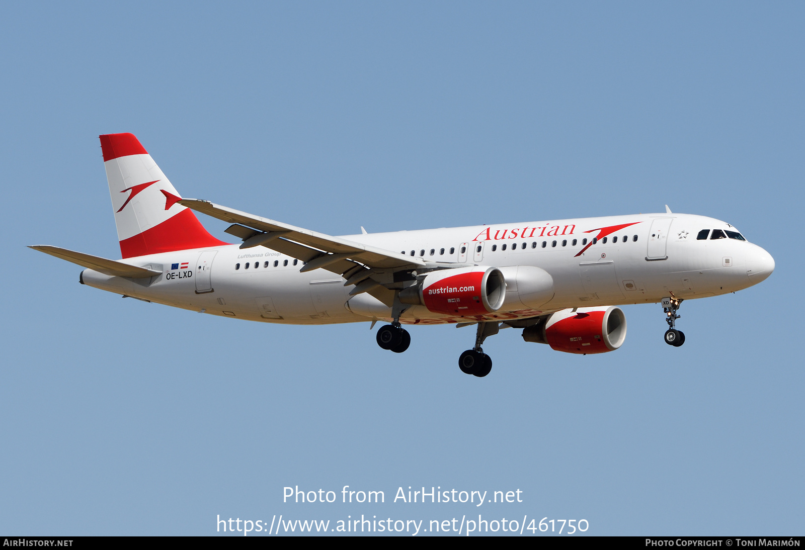 Aircraft Photo of OE-LXD | Airbus A320-216 | Austrian Airlines | AirHistory.net #461750