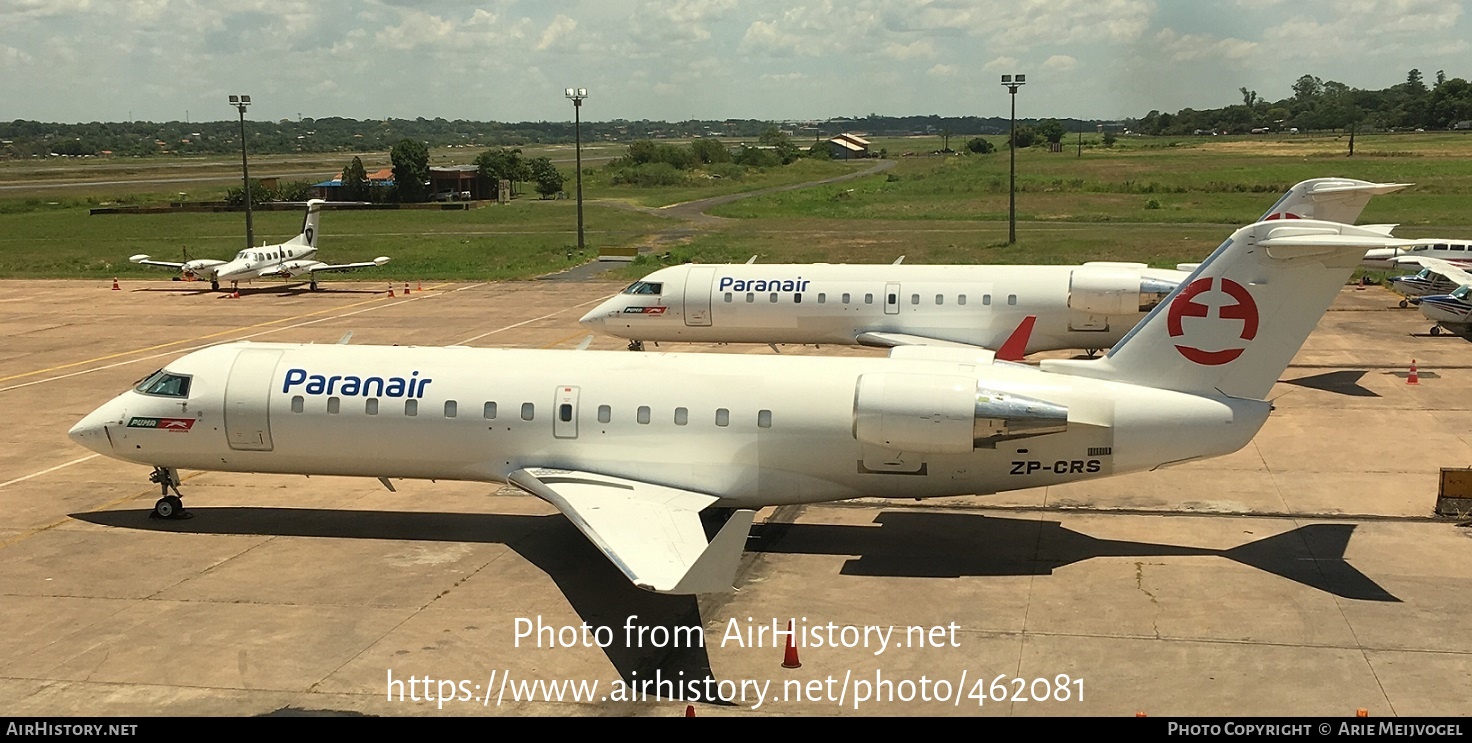 Aircraft Photo of ZP-CRS | Bombardier CRJ-200ER (CL-600-2B19) | Paranair | AirHistory.net #462081