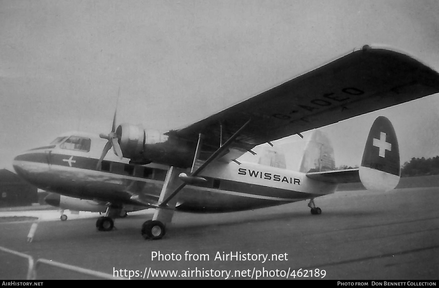 Aircraft Photo of G-AOEO | Scottish Aviation Twin Pioneer | Swissair | AirHistory.net #462189